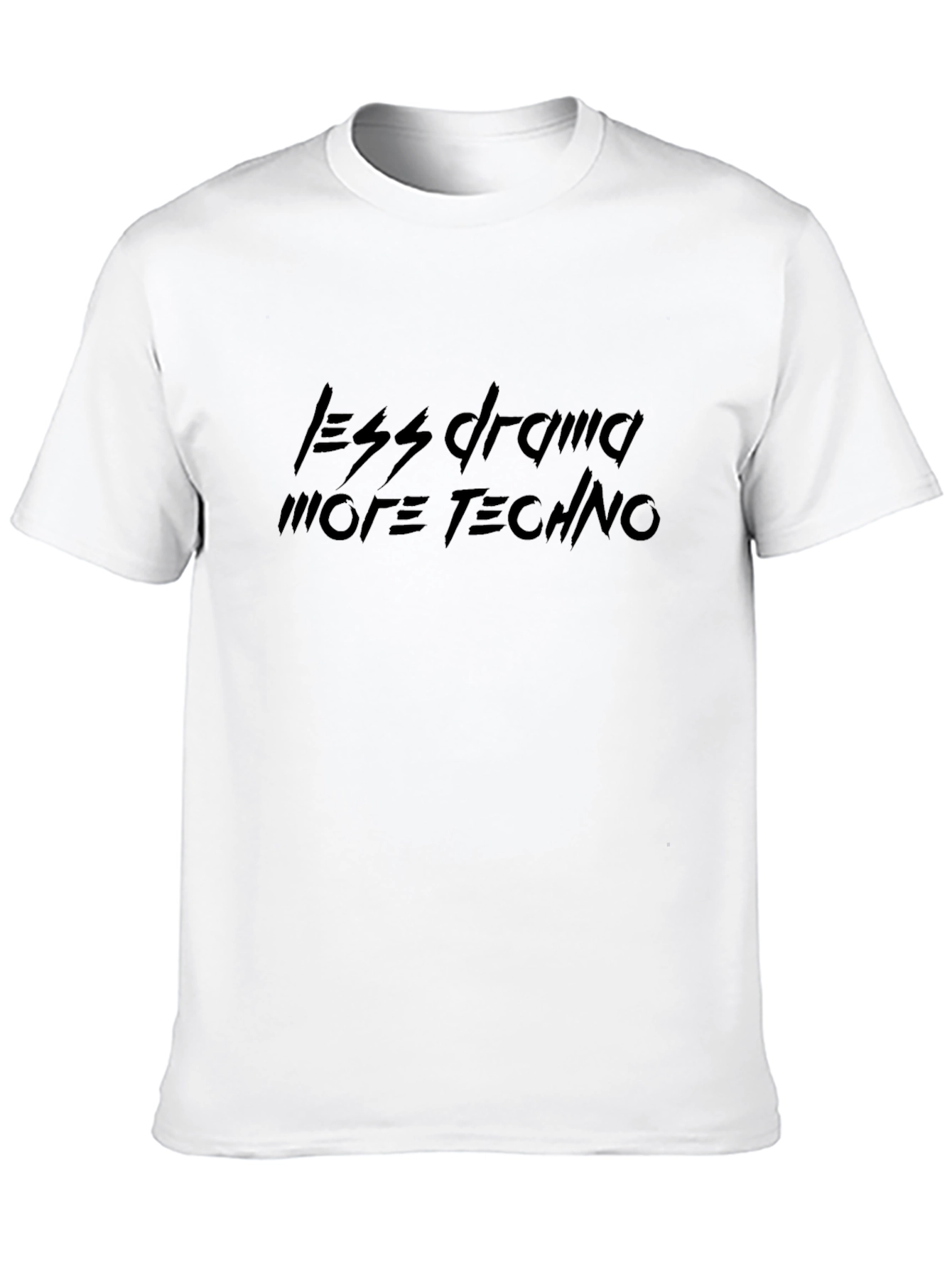 Less Drama More Techno Black Graphic Tee