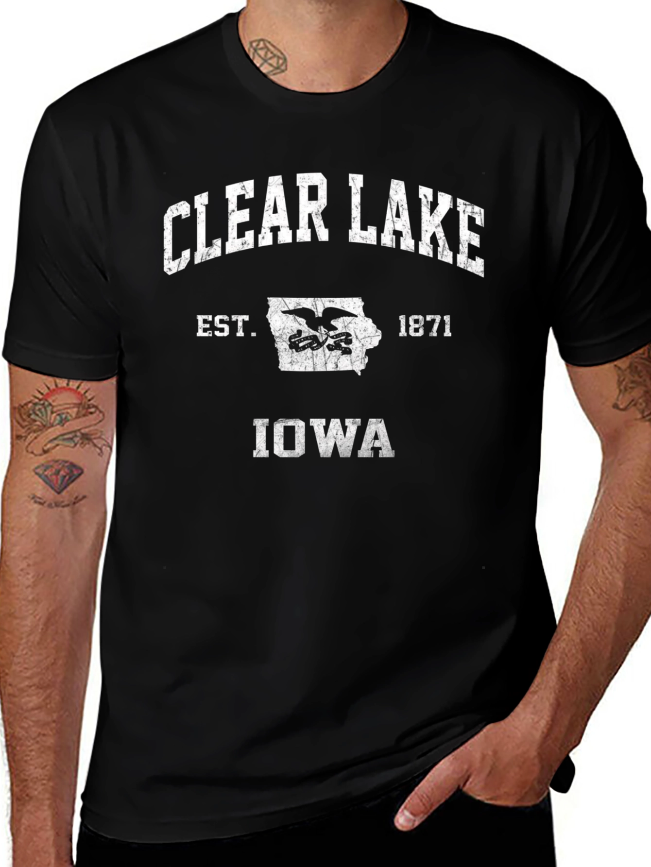 Clear Lake Iowa Est. 1871 Graphic T-Shirt
