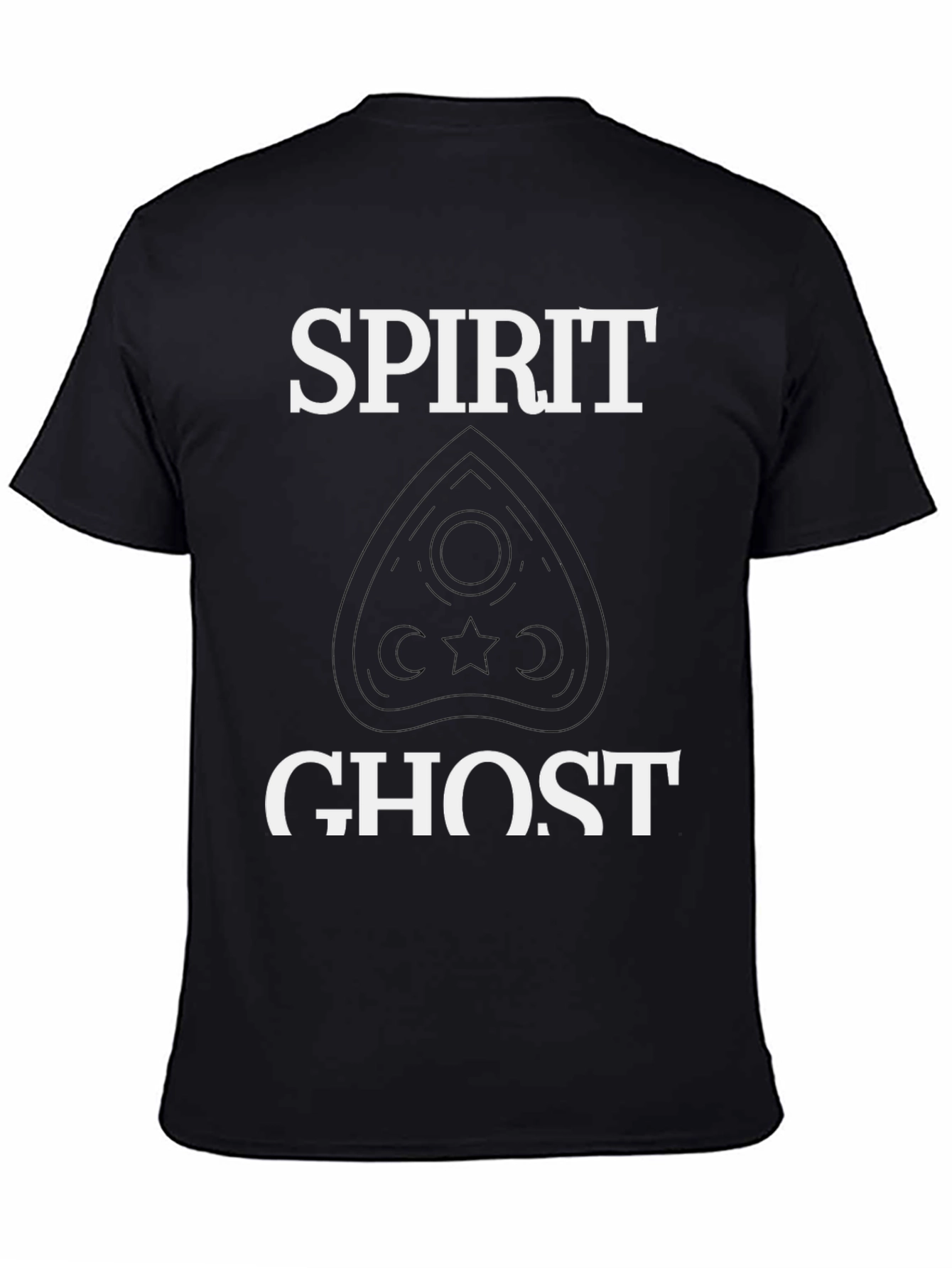 Spirit Ghost Graphic T-Shirt - Black Cotton Tee