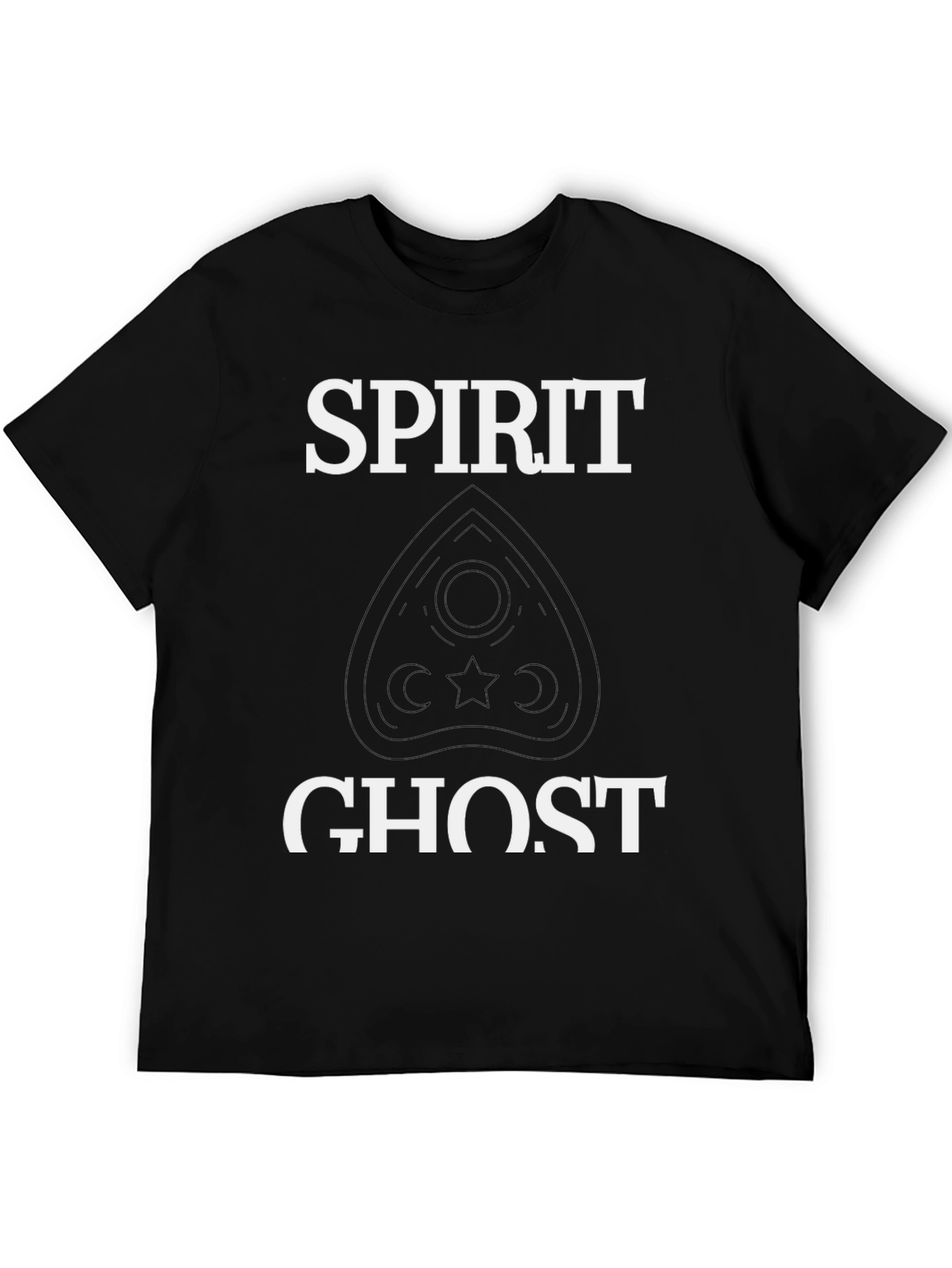 Spirit Ghost Graphic T-Shirt - Black Cotton Tee