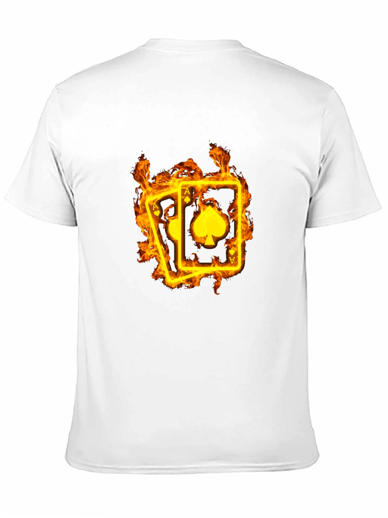 Ace of Spades Flaming Card Black T-Shirt