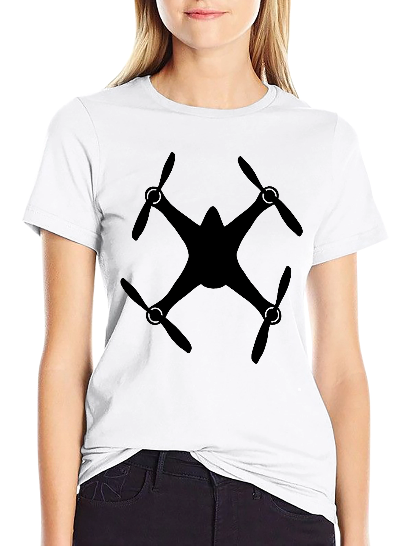 Drone Graphic Tee - Black