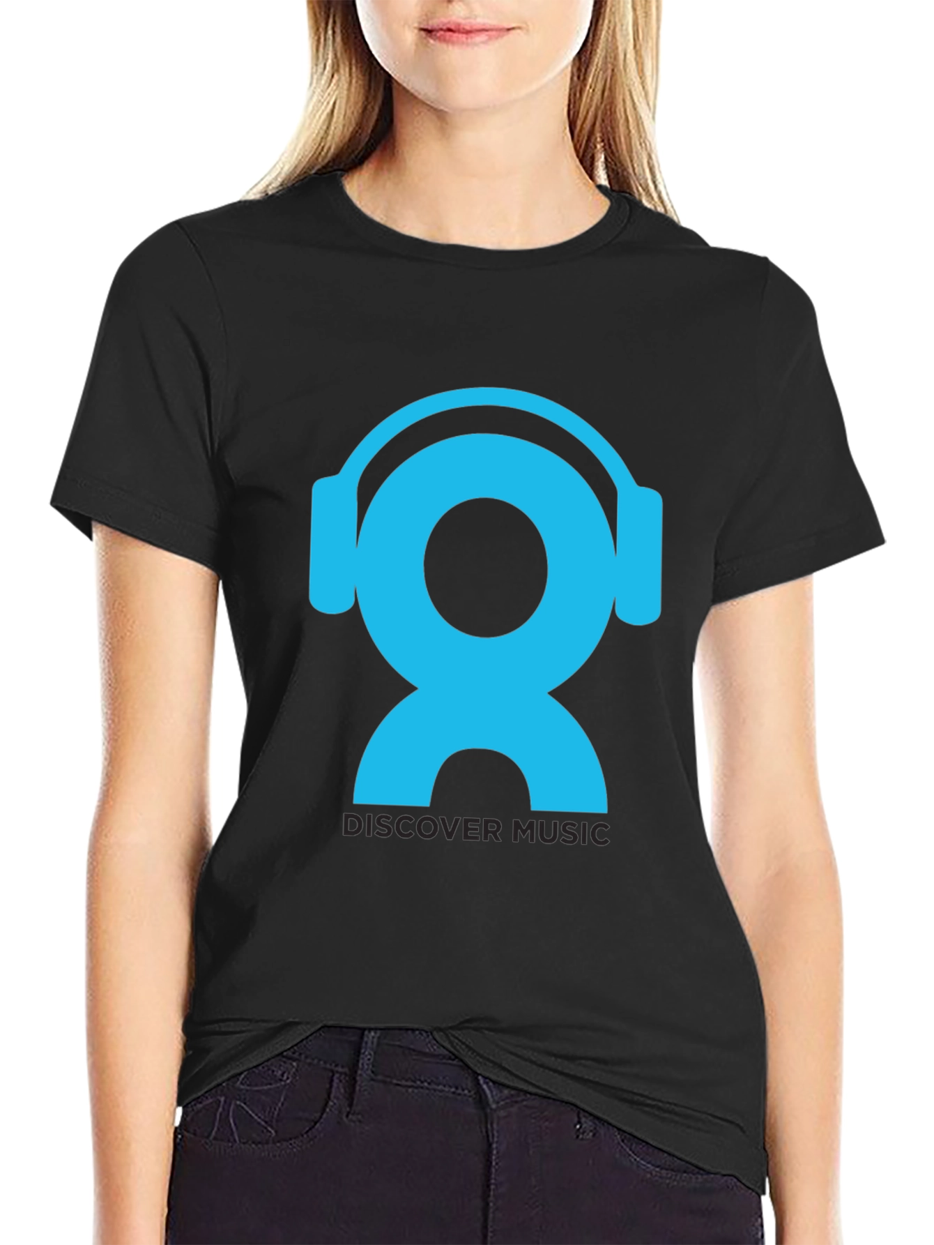 Discover Music Graphic T-Shirt - Black