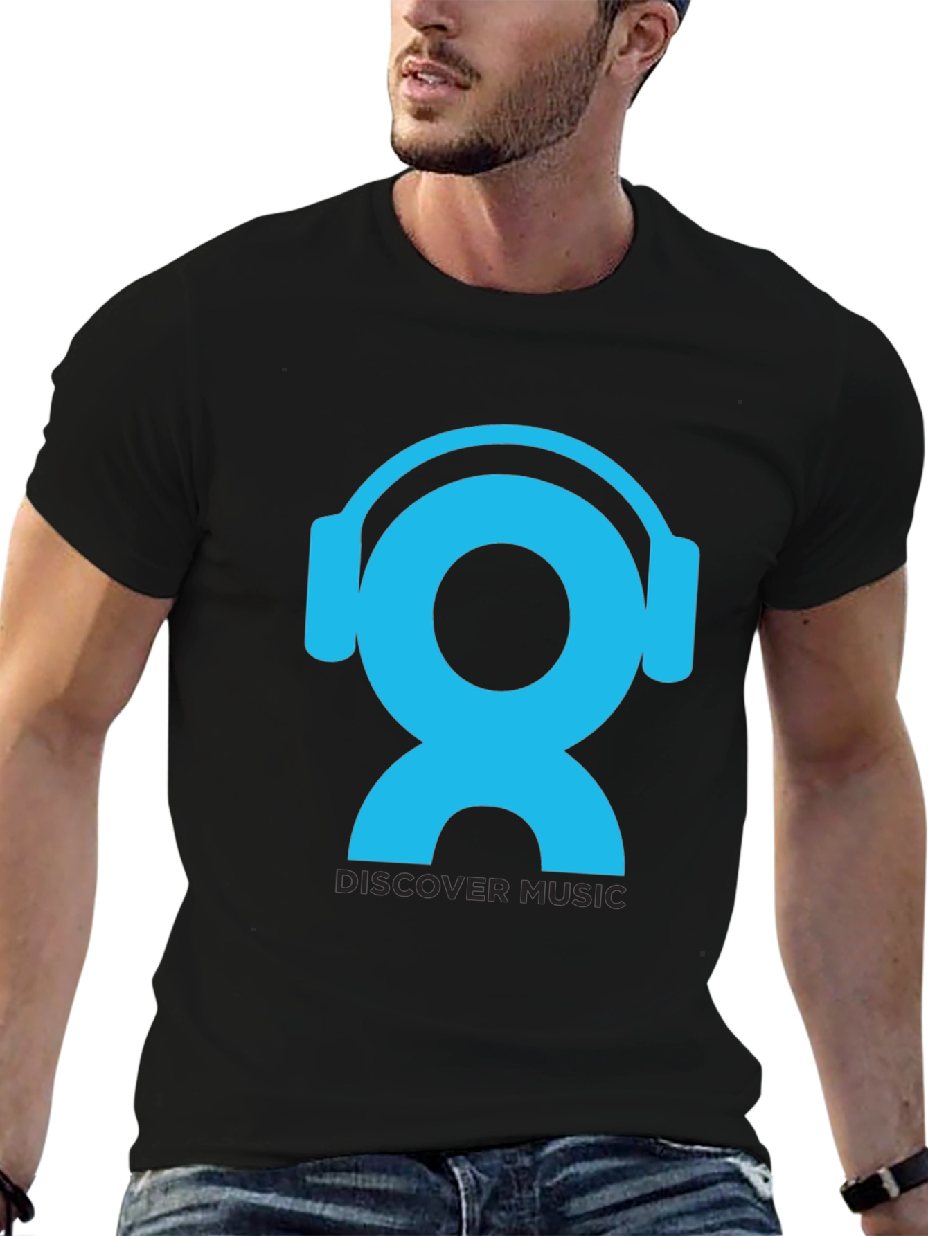 Discover Music Graphic T-Shirt - Black