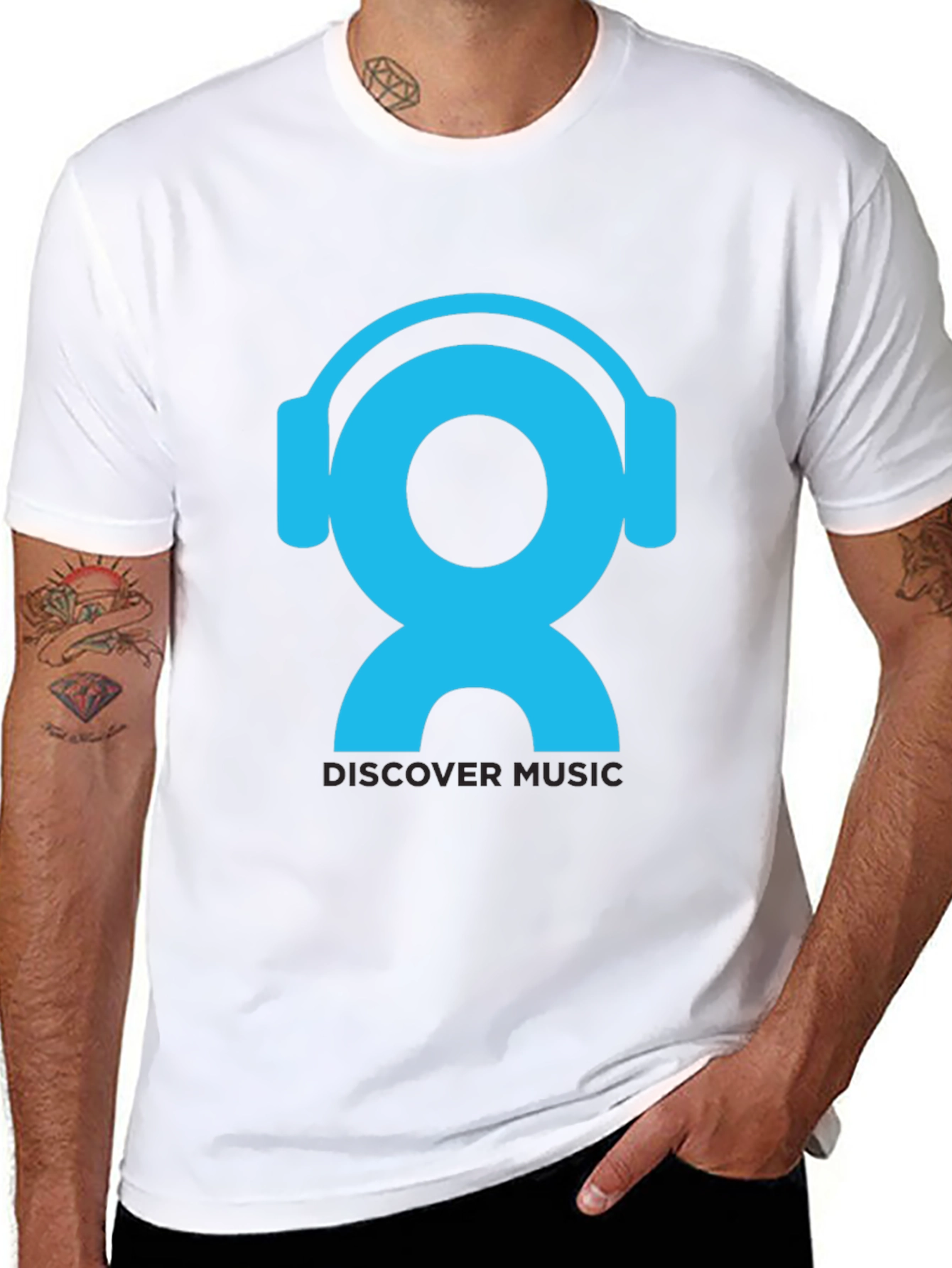 Discover Music Graphic T-Shirt - Black
