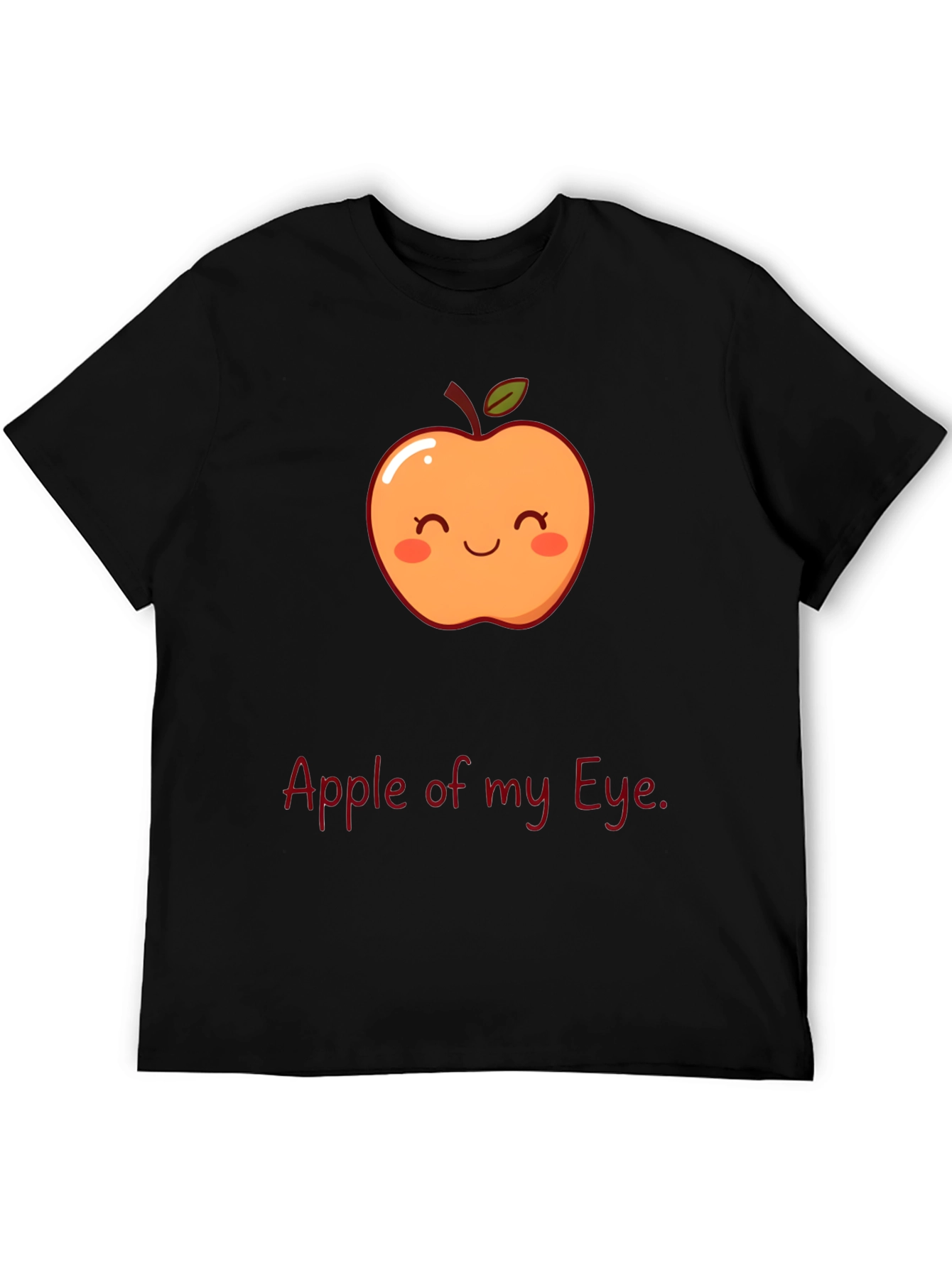 Cute Apple of My Eye Graphic Print T-Shirt