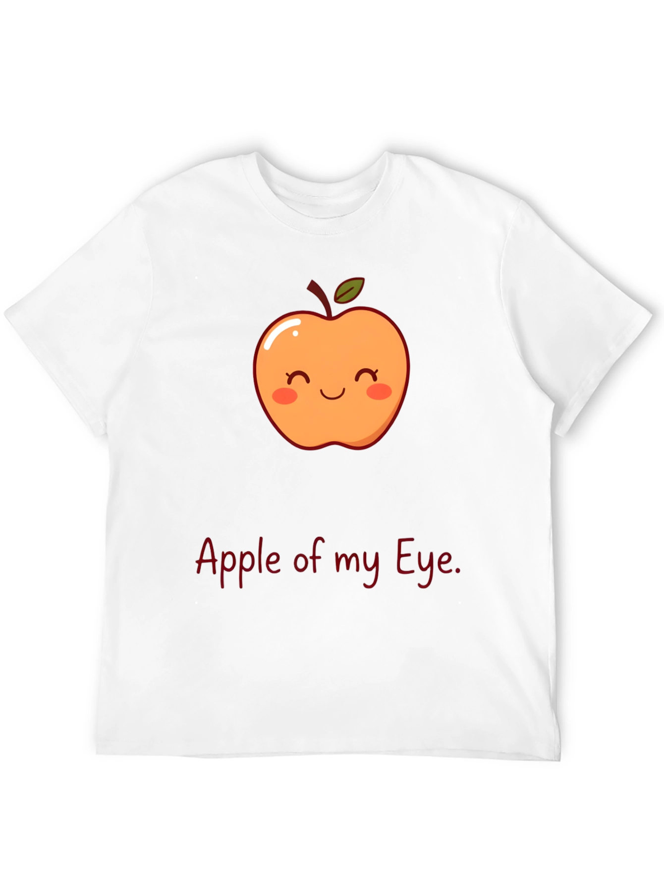 Cute Apple of My Eye Graphic Print T-Shirt