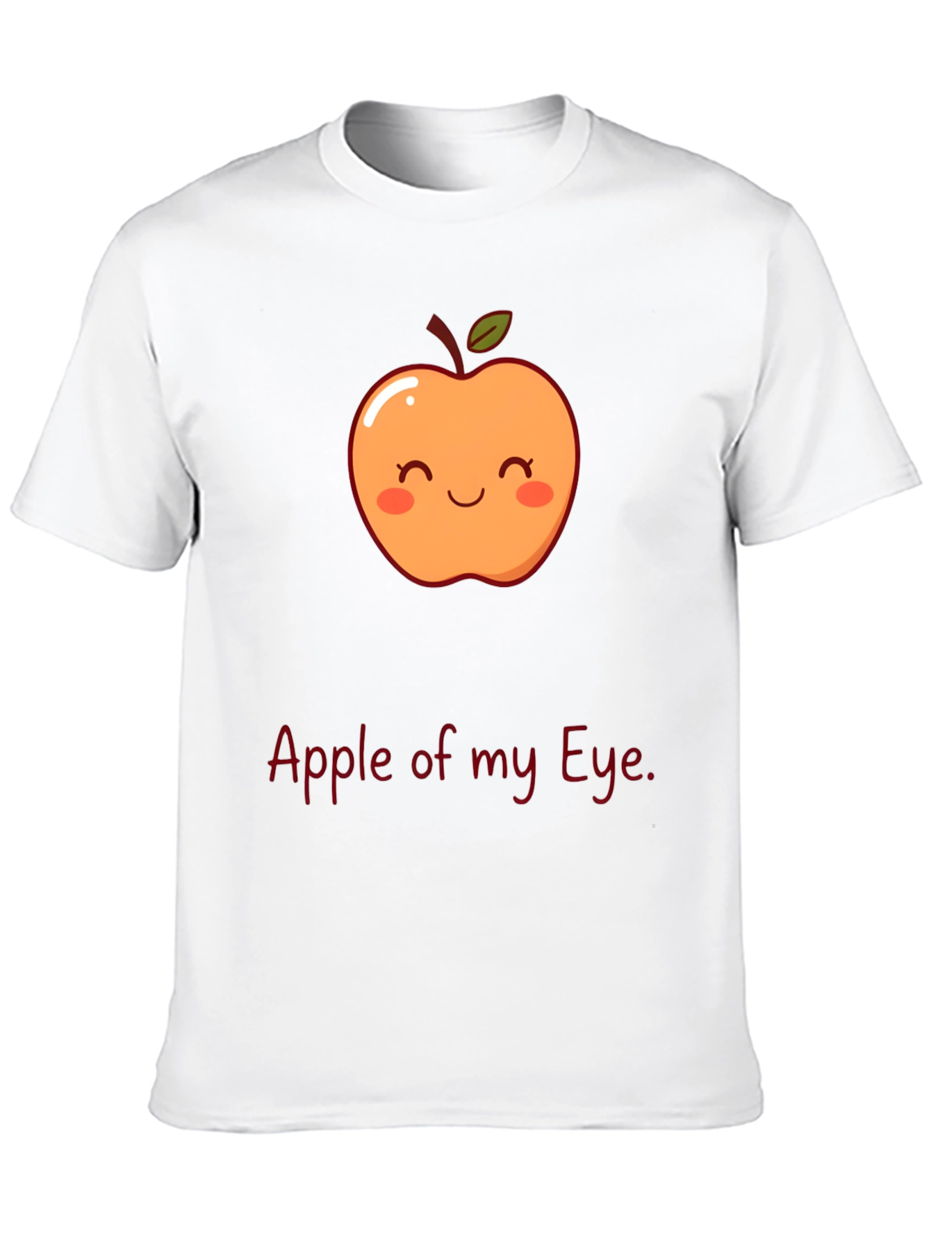 Cute Apple of My Eye Graphic Print T-Shirt
