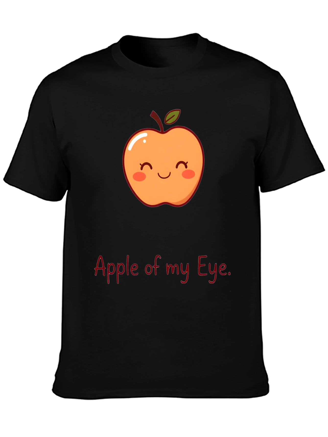 Cute Apple of My Eye Graphic Print T-Shirt