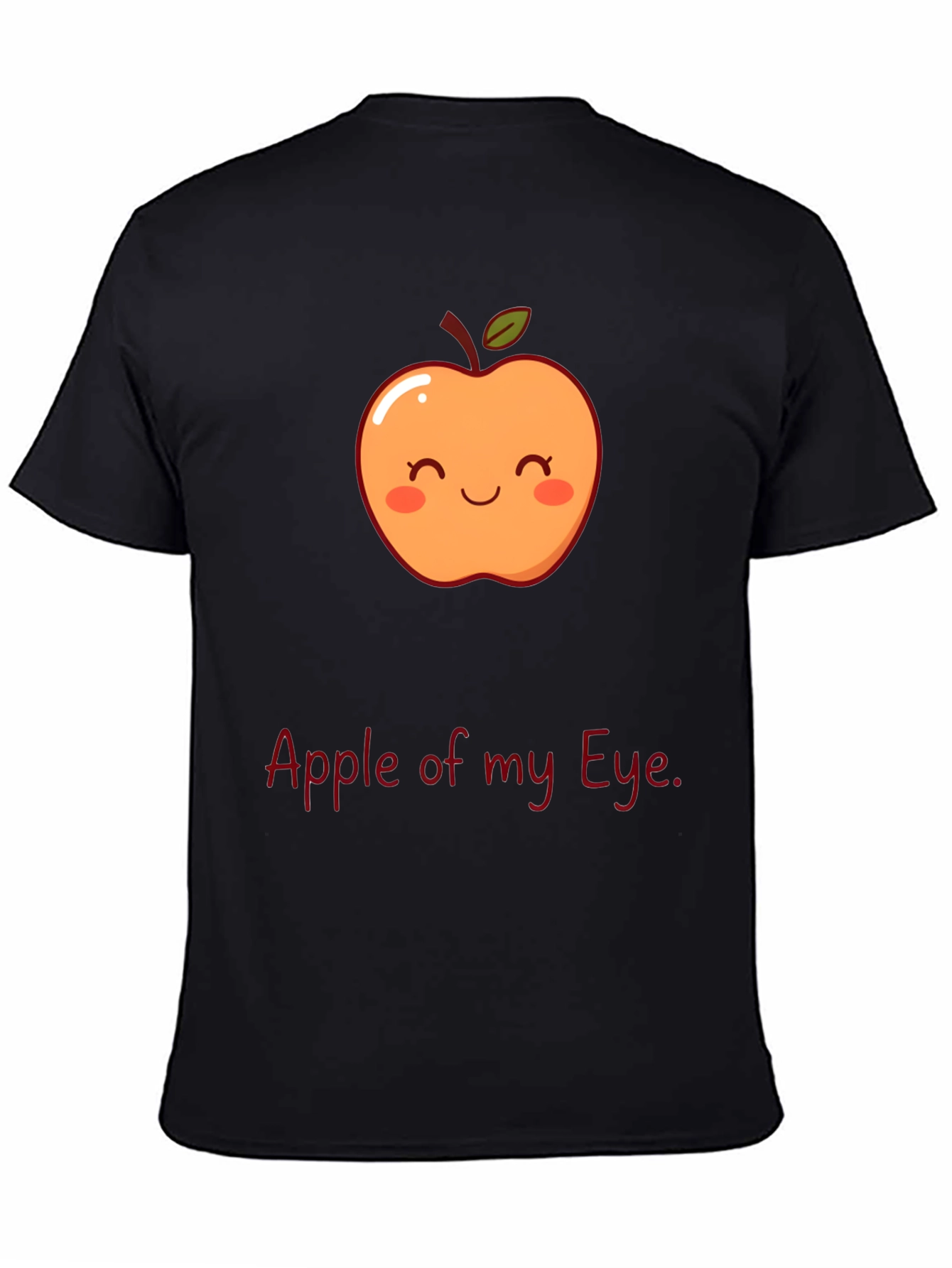 Cute Apple of My Eye Graphic Print T-Shirt