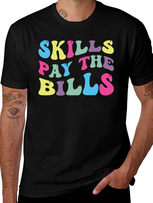 Skills Pay The Bills Retro T-Shirt