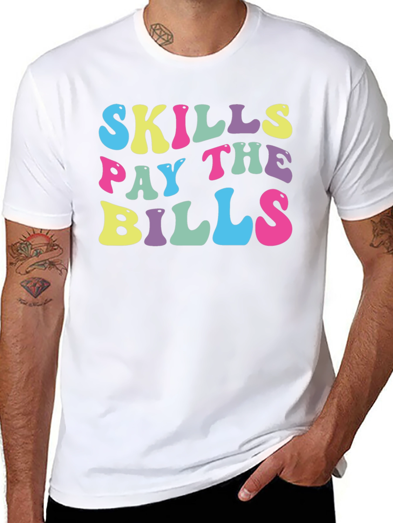 Skills Pay The Bills Retro T-Shirt