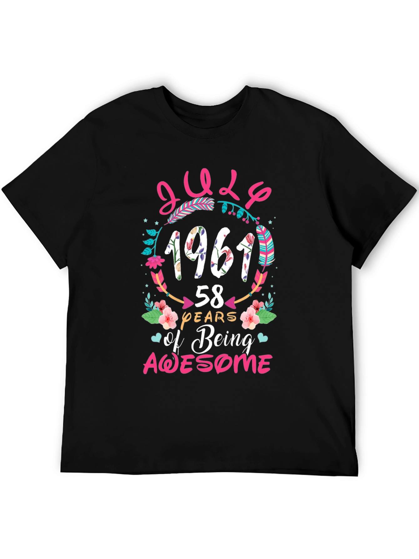 July 1961 58 Years of Being Awesome T-Shirt