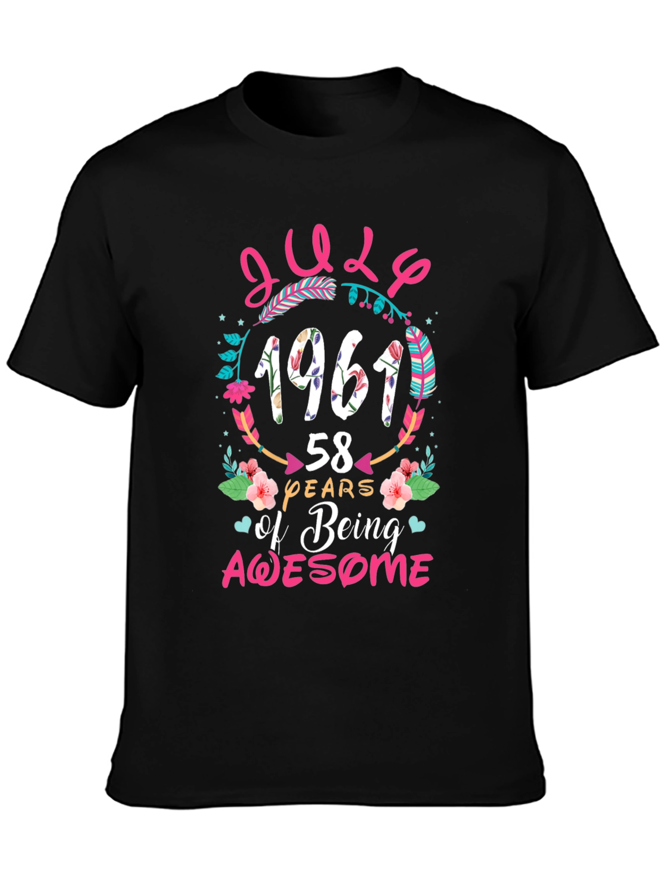 July 1961 58 Years of Being Awesome T-Shirt