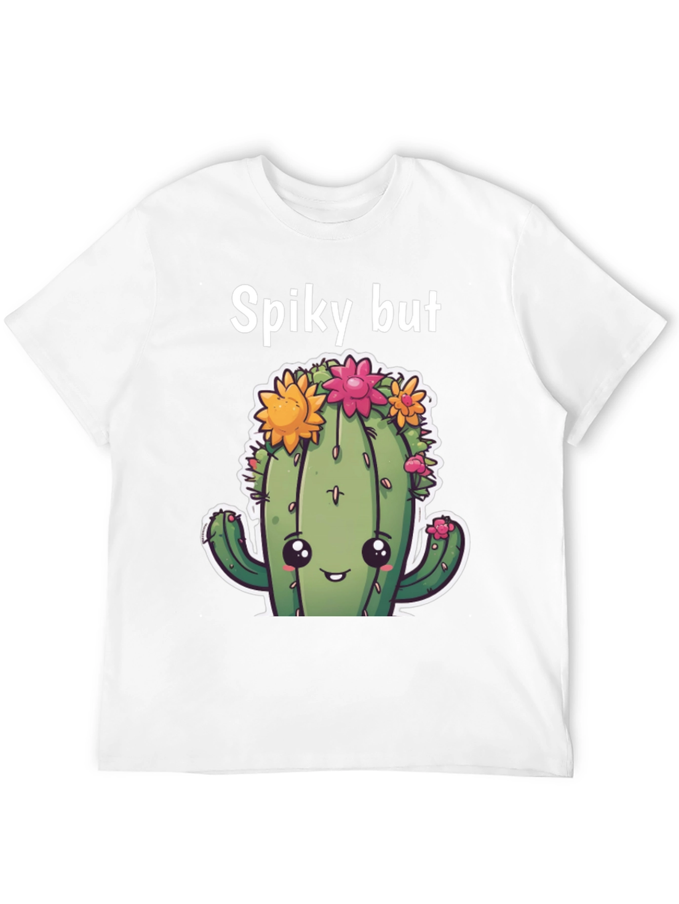 Spiky But Cute Cactus Graphic T-Shirt