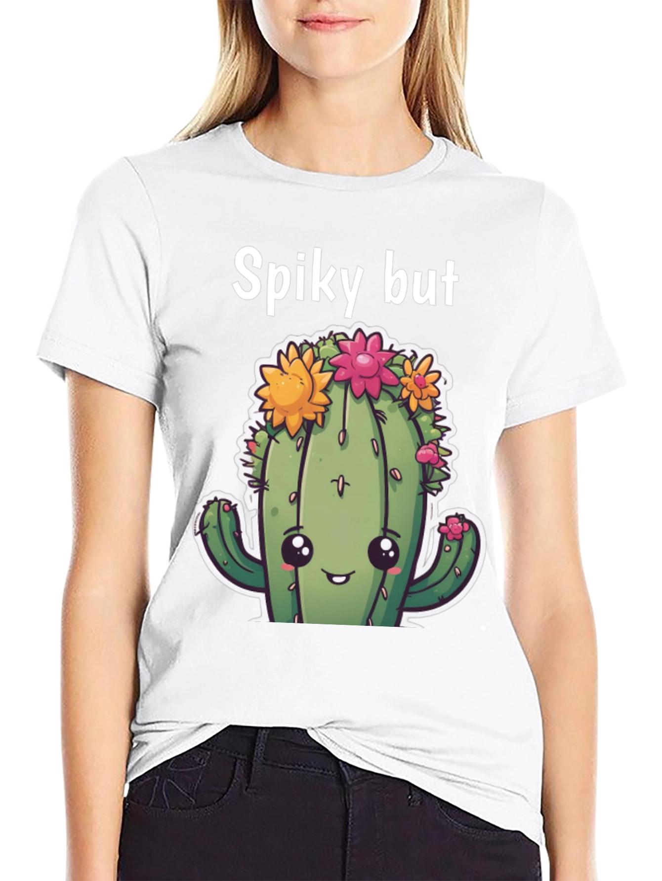 Spiky But Cute Cactus Graphic T-Shirt