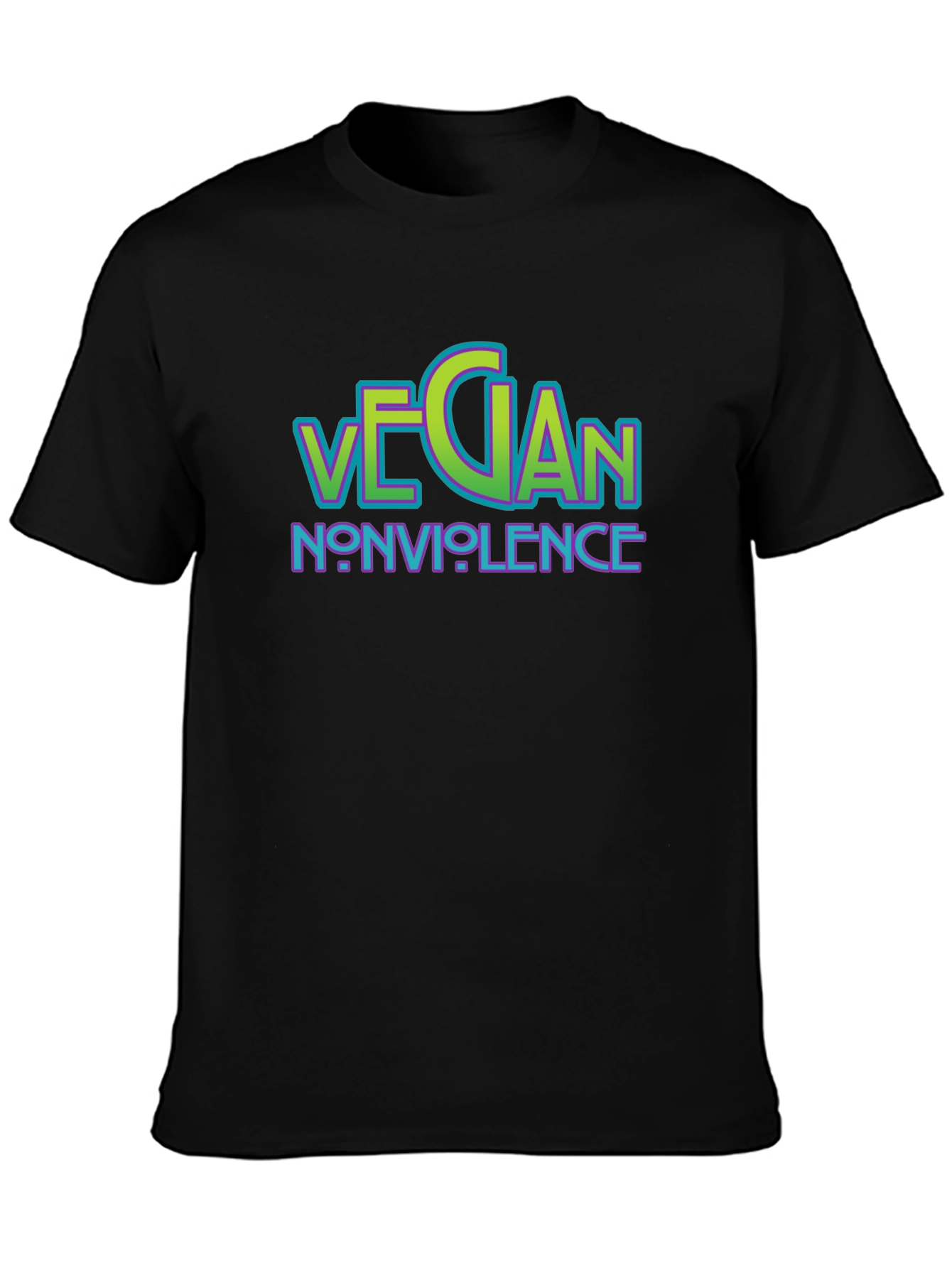 Vegan Nonviolence Graphic T-Shirt - Black