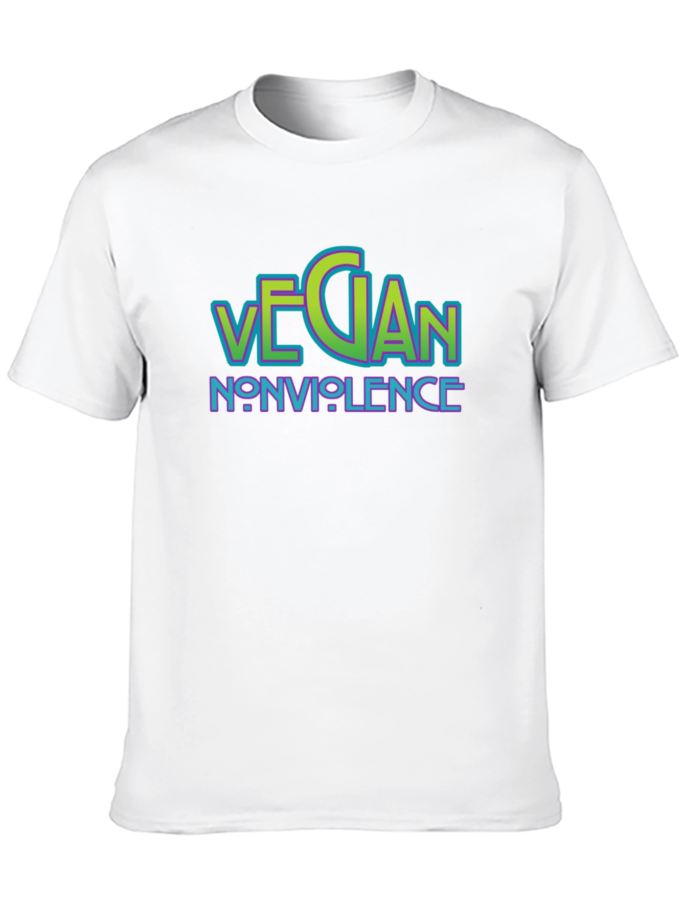 Vegan Nonviolence Graphic T-Shirt - Black