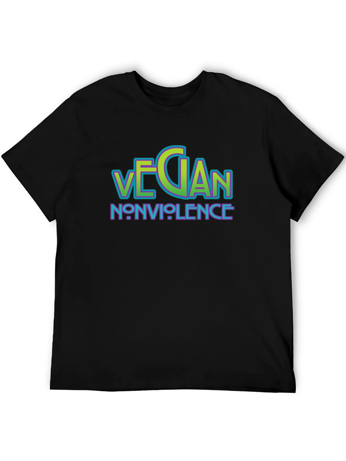 Vegan Nonviolence Graphic T-Shirt - Black