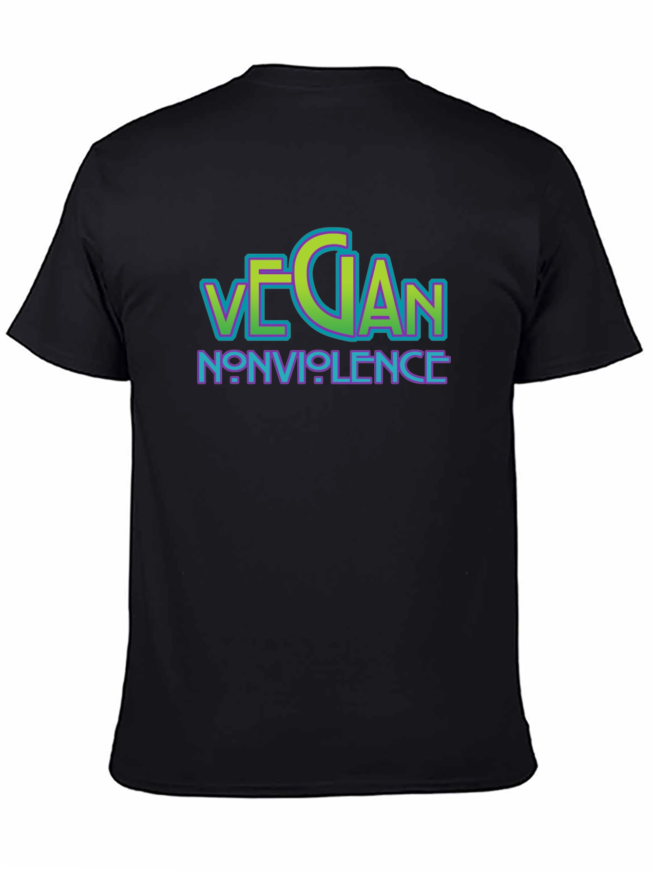 Vegan Nonviolence Graphic T-Shirt - Black
