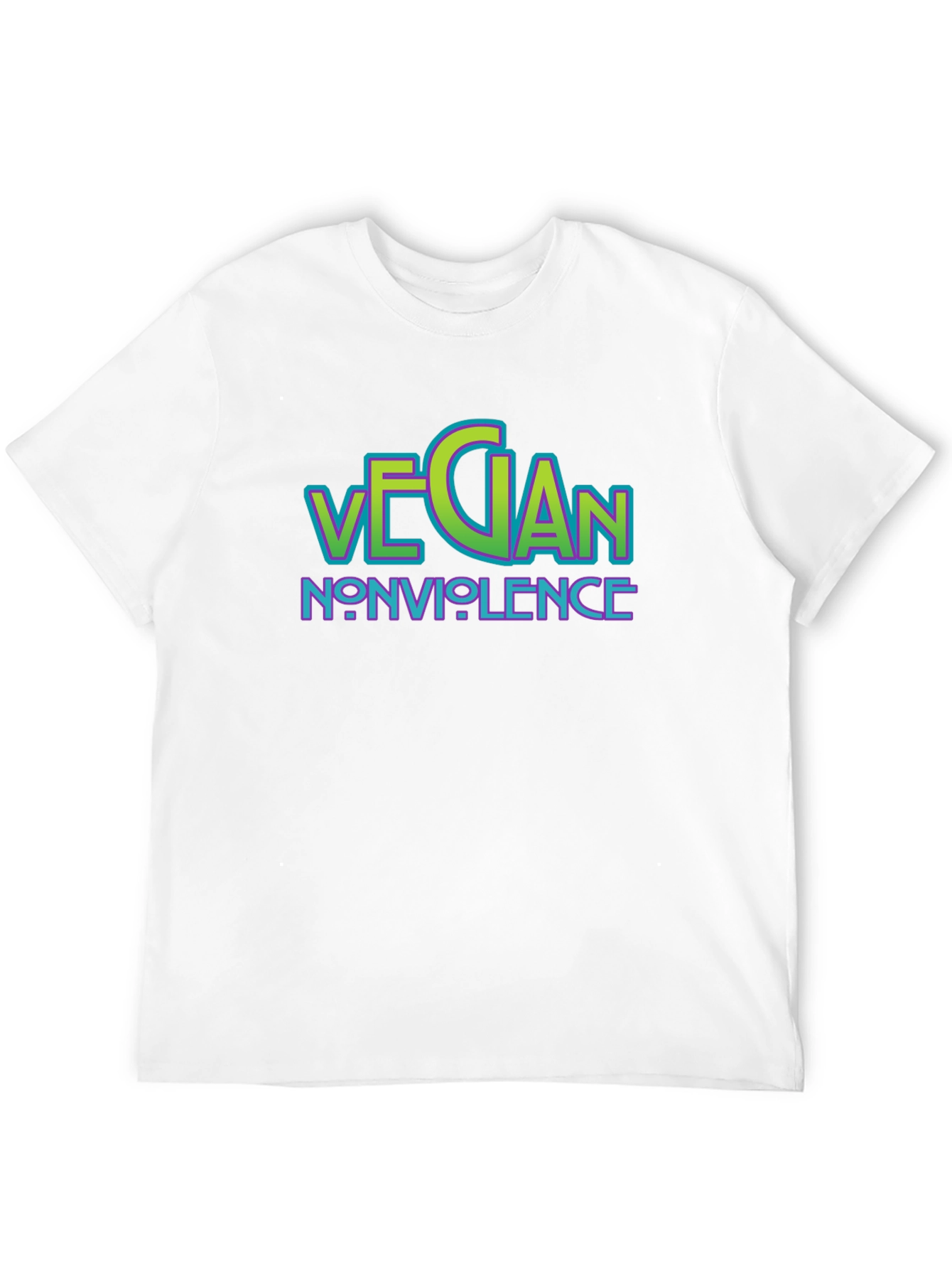 Vegan Nonviolence Graphic T-Shirt - Black