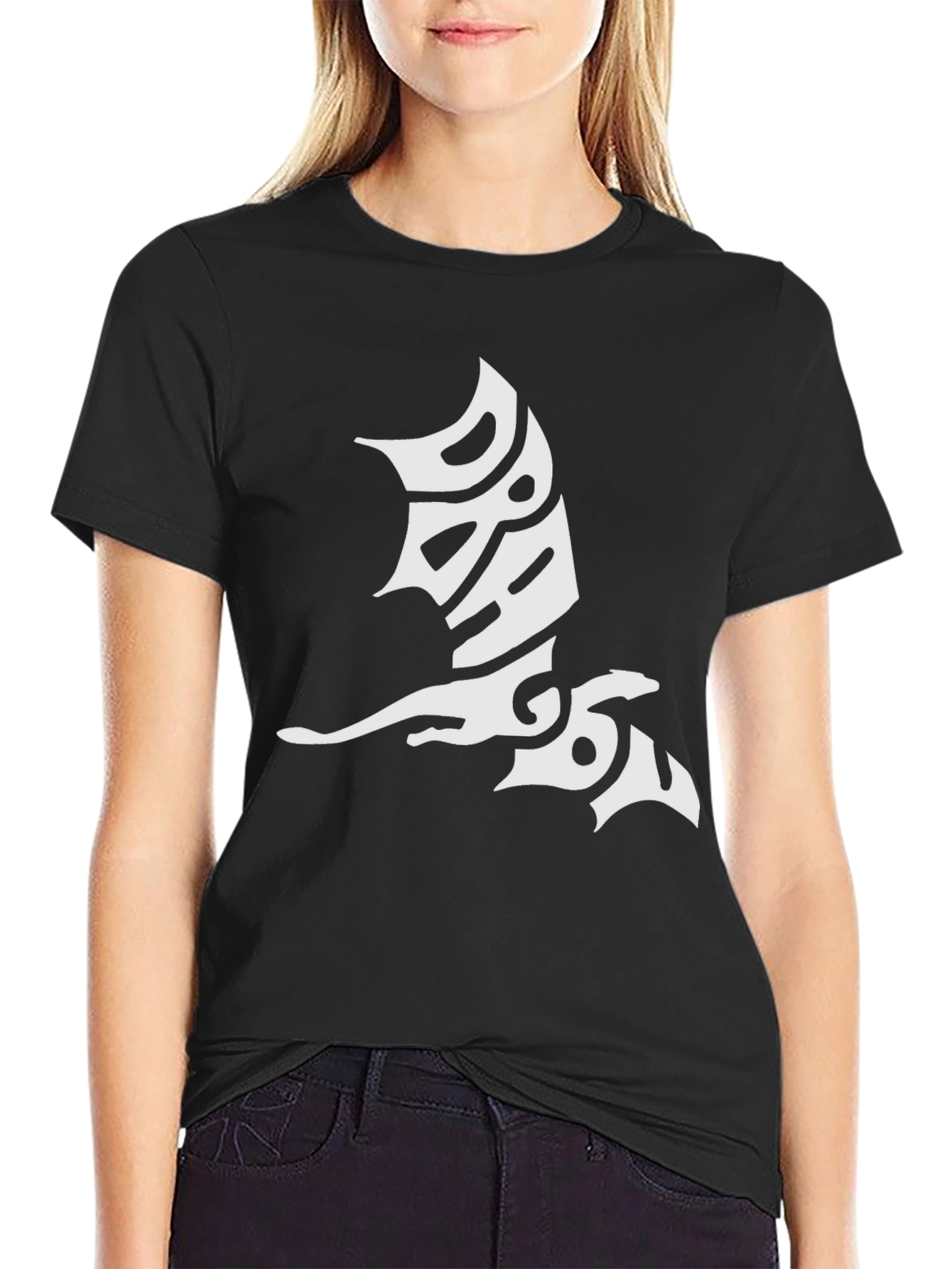 Tribal Dragon Black T-Shirt - Unique Graphic Tee