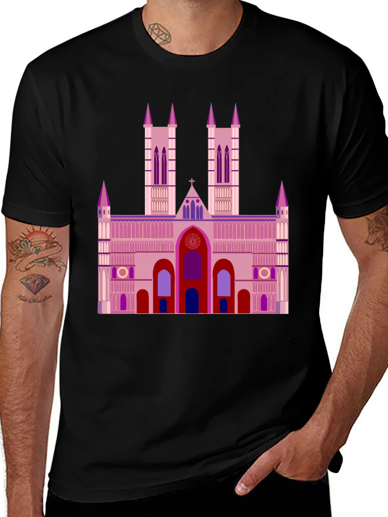 Cathedral Graphic T-Shirt - Black