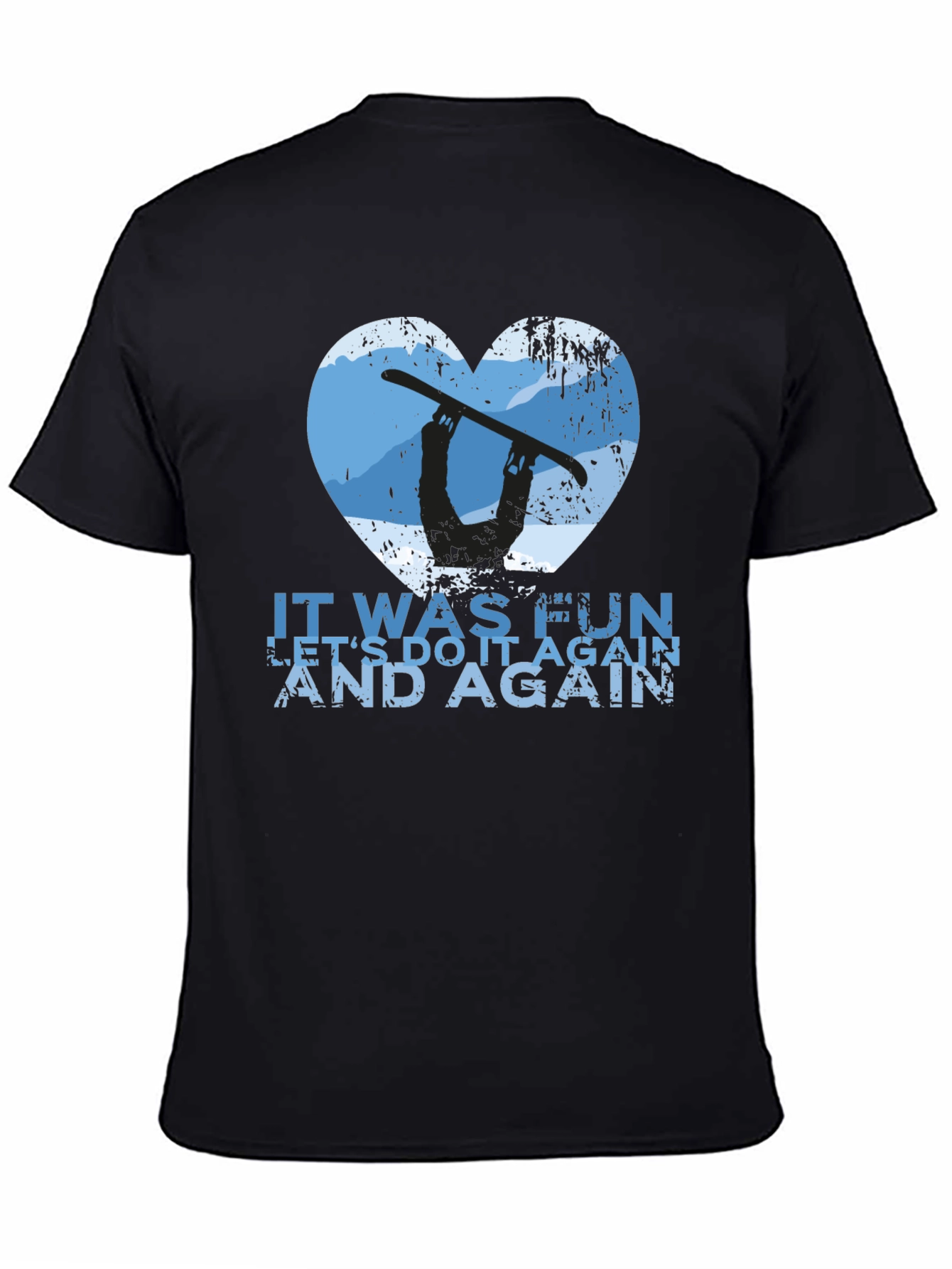 Snowboarder Heart Graphic Tee - Lets Do It Again!