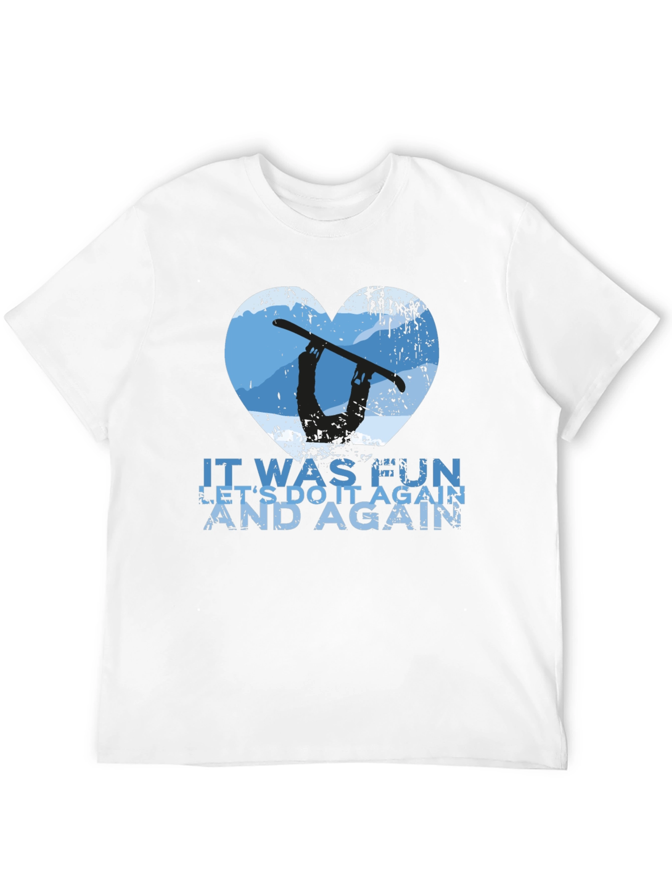 Snowboarder Heart Graphic Tee - Lets Do It Again!