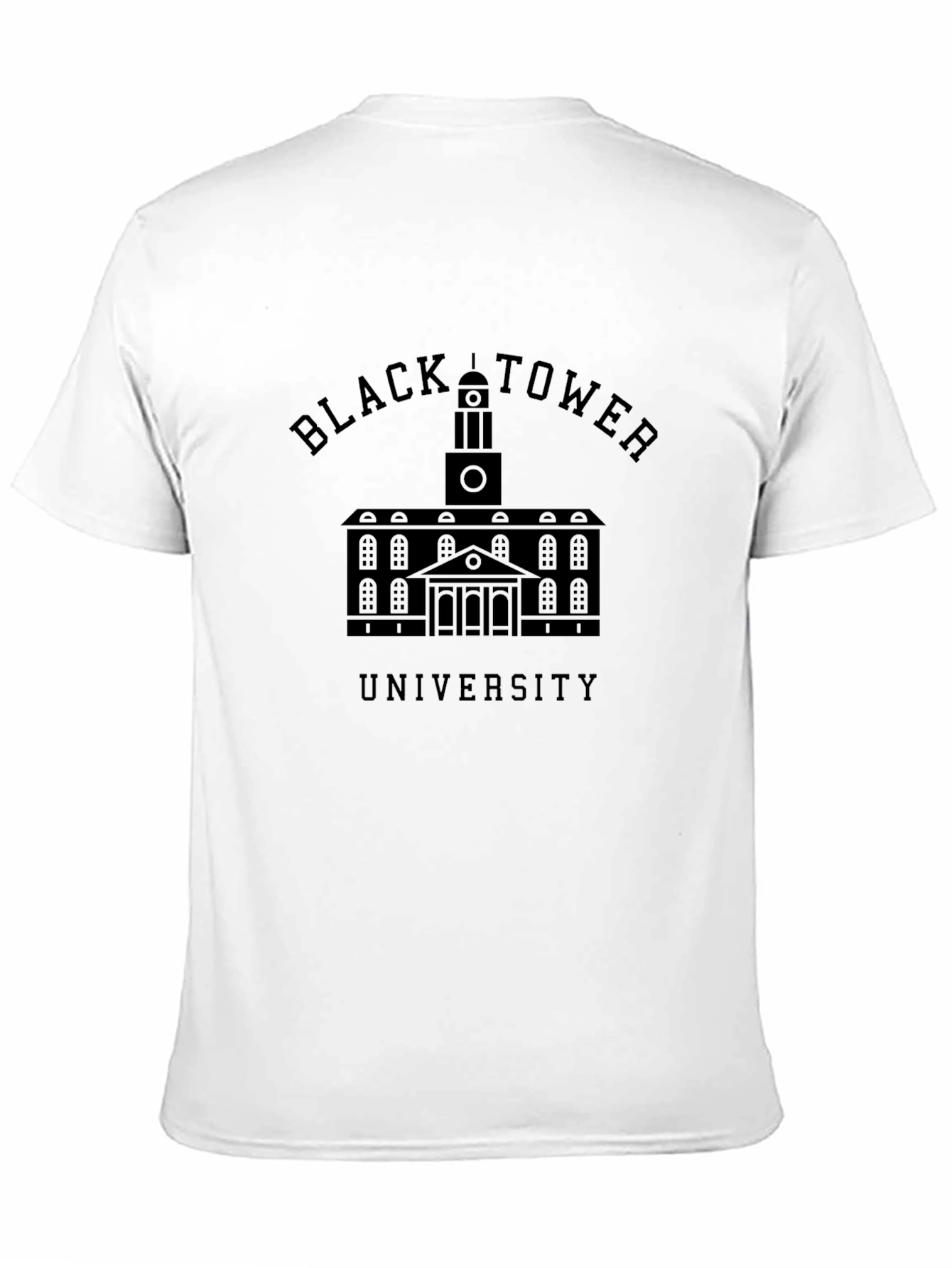 Black Tower University Graphic T-Shirt