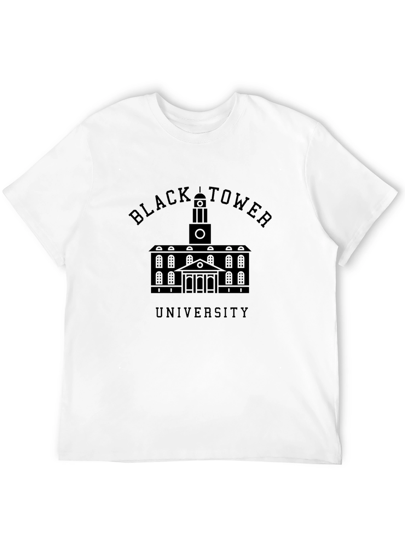 Black Tower University Graphic T-Shirt