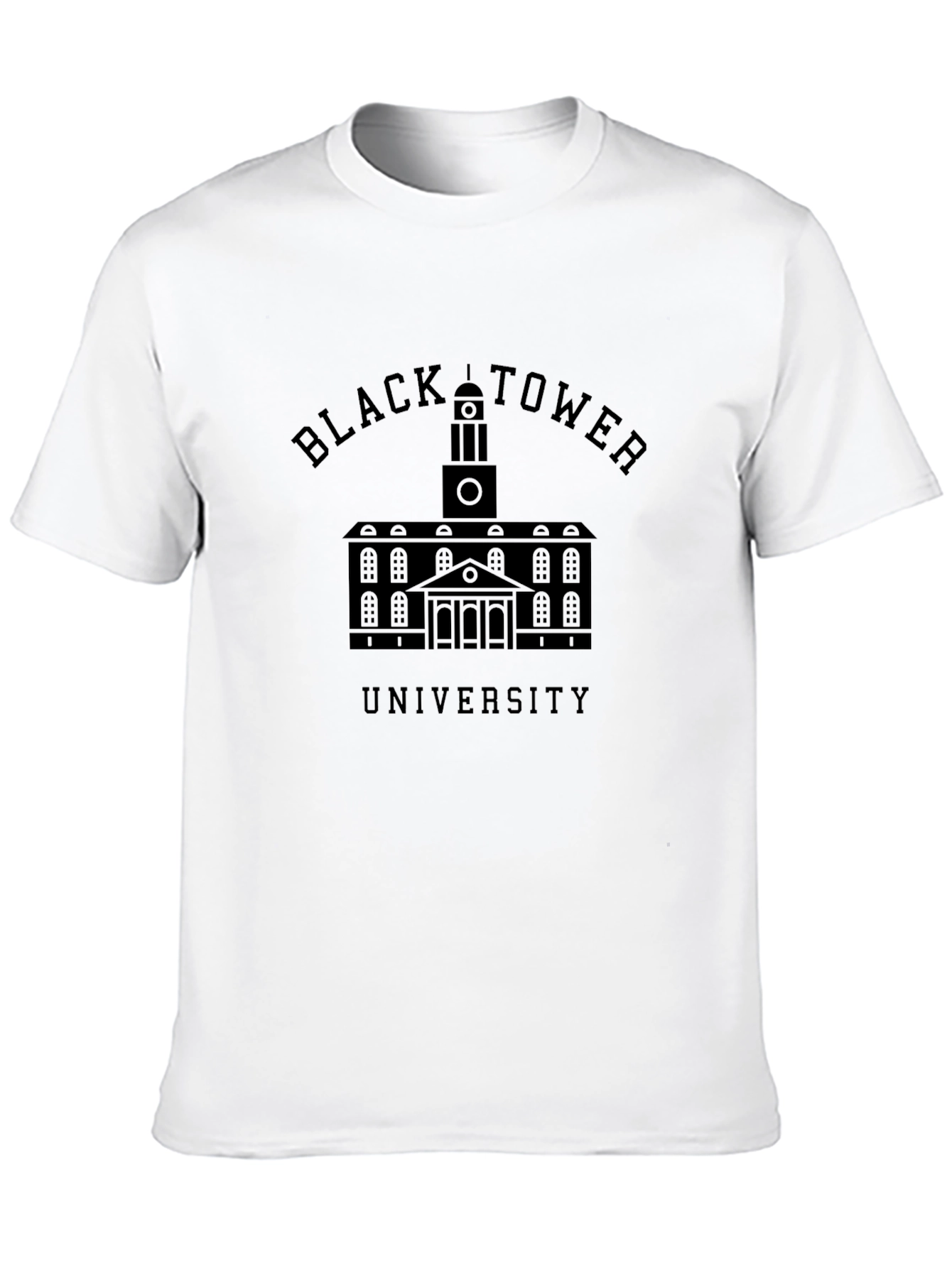 Black Tower University Graphic T-Shirt