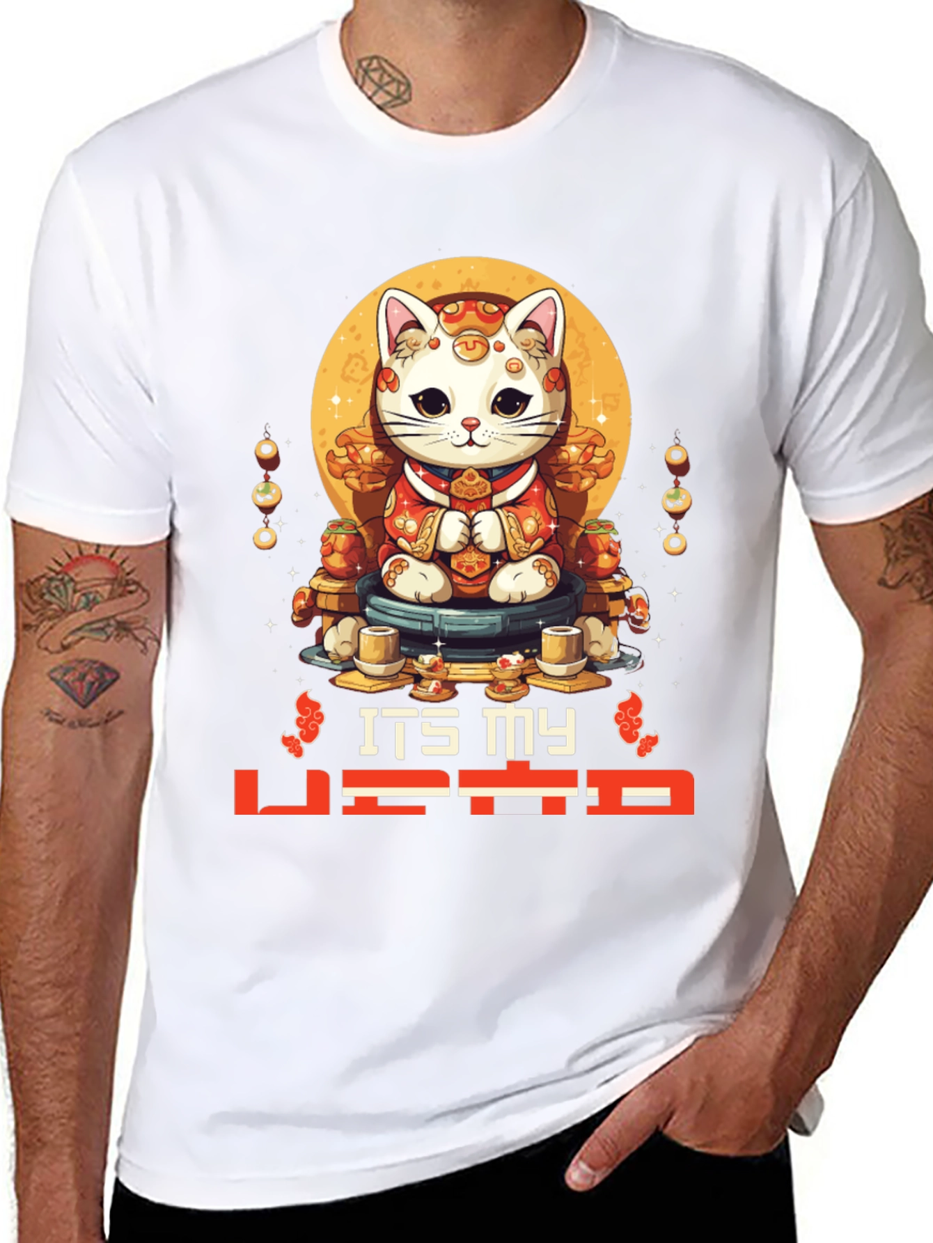 Lucky Cat T-Shirt - Its My Vibe
