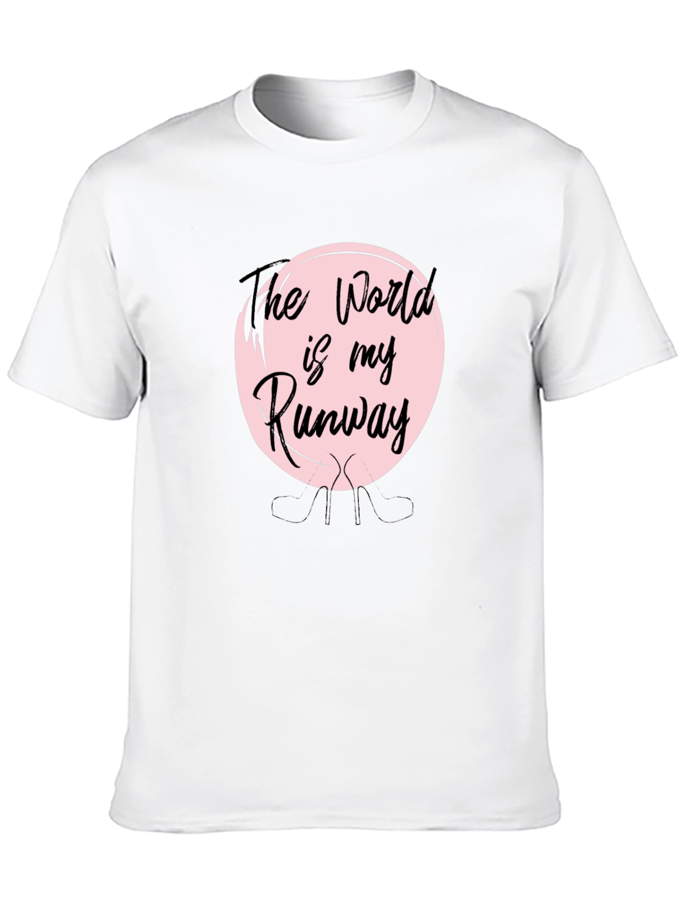 The World is My Runway Black T-Shirt