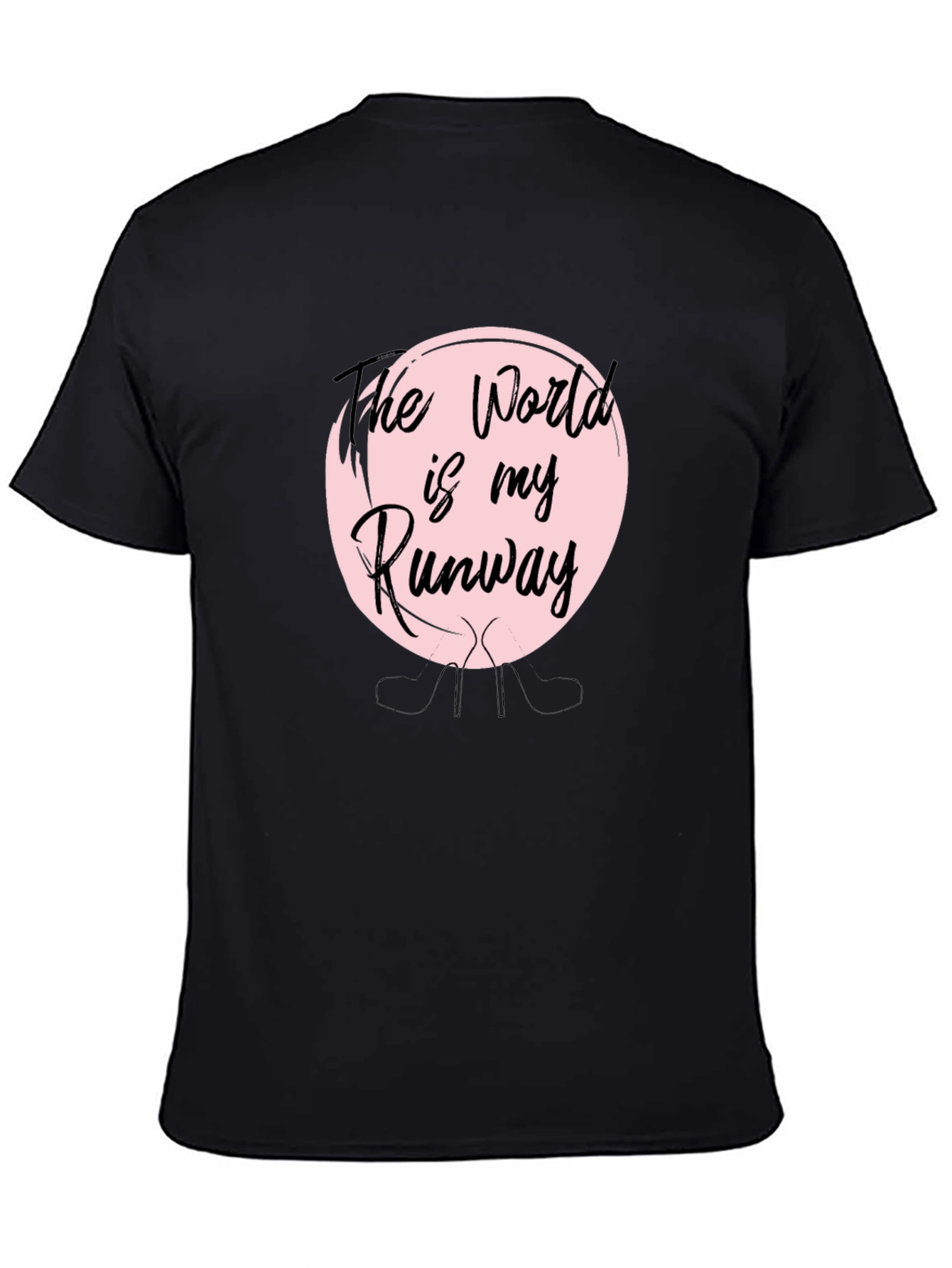 The World is My Runway Black T-Shirt