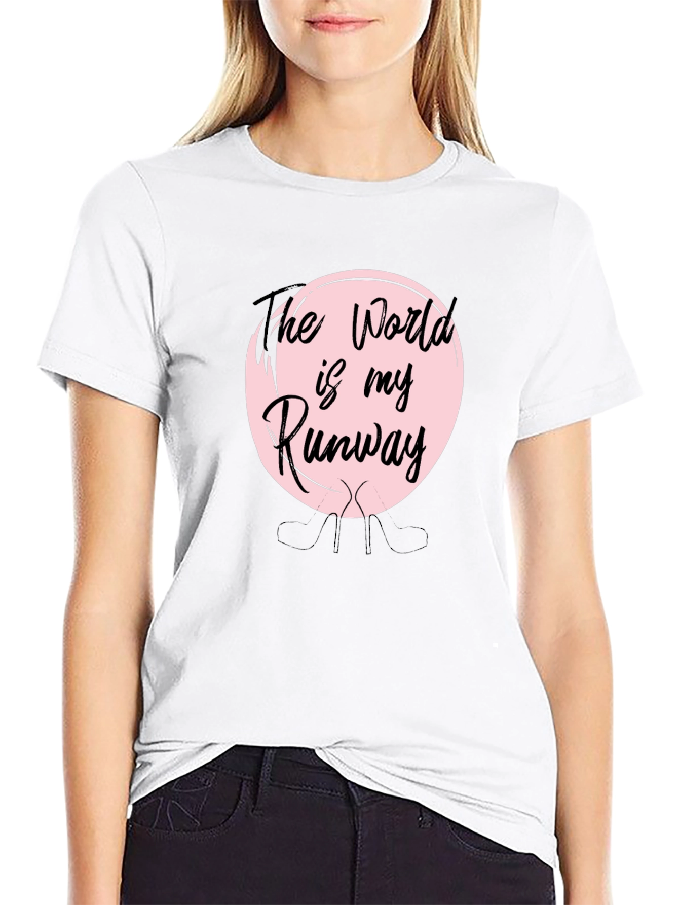 The World is My Runway Black T-Shirt