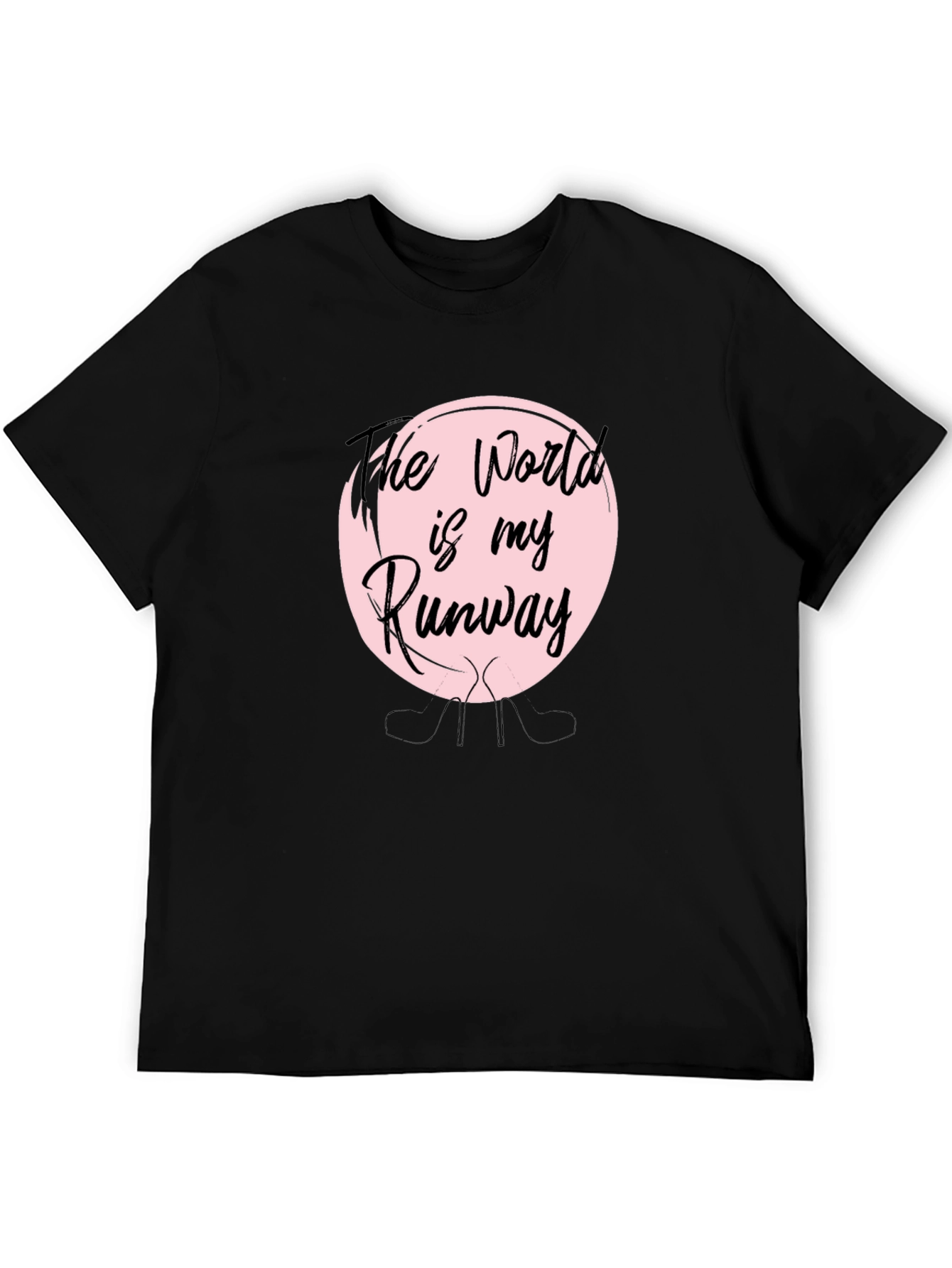 The World is My Runway Black T-Shirt