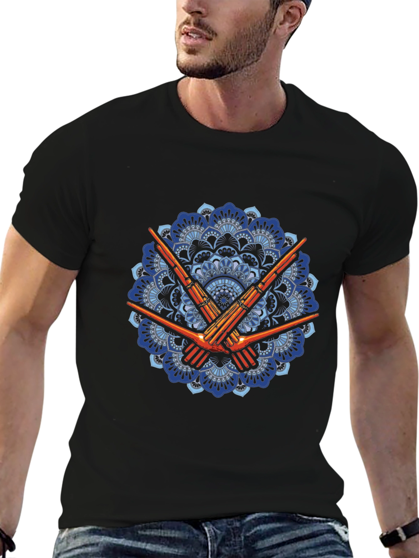 Mandala Rifle T-Shirt - Unique Design