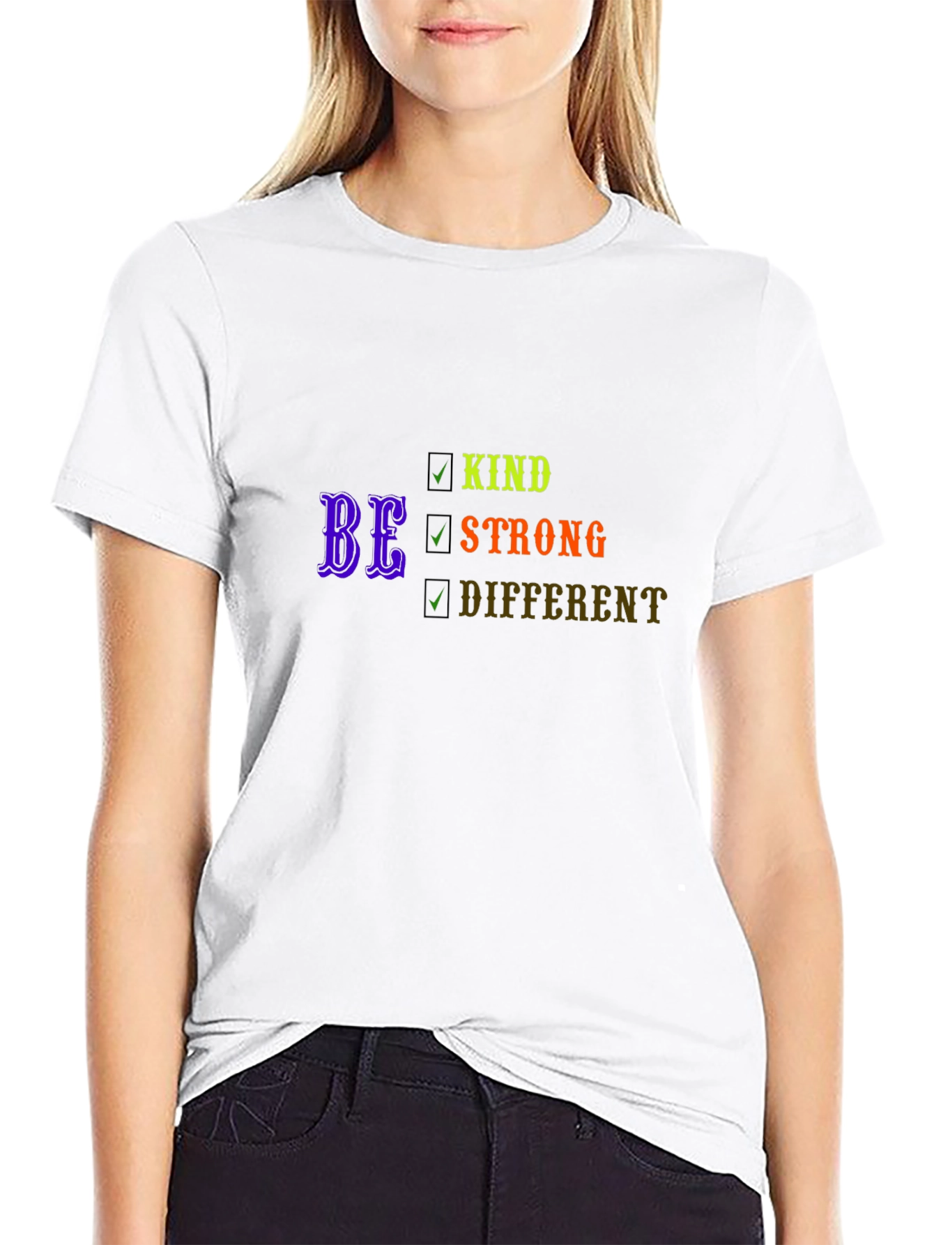 Be Kind Strong Different Graphic T-Shirt