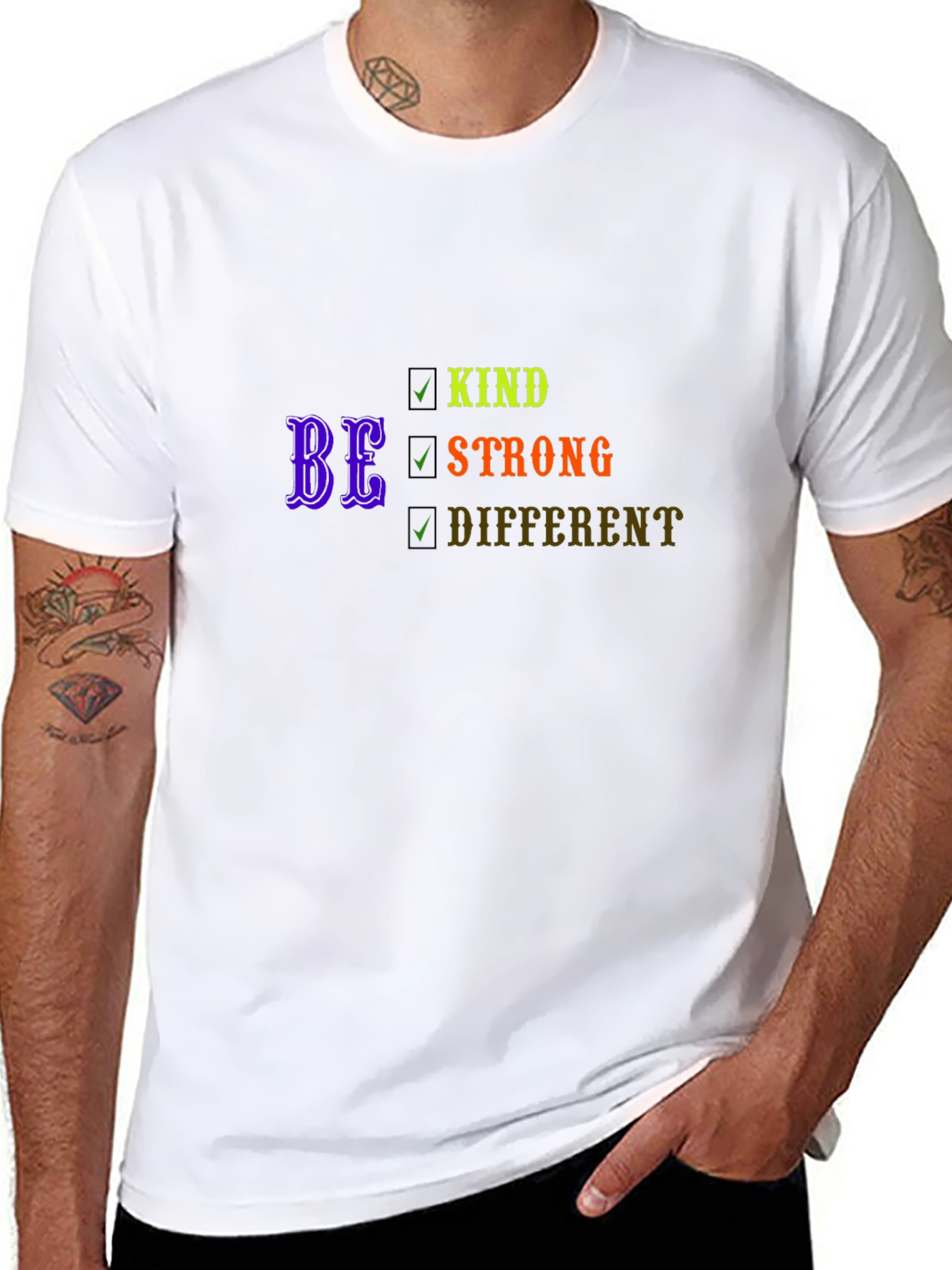Be Kind Strong Different Graphic T-Shirt