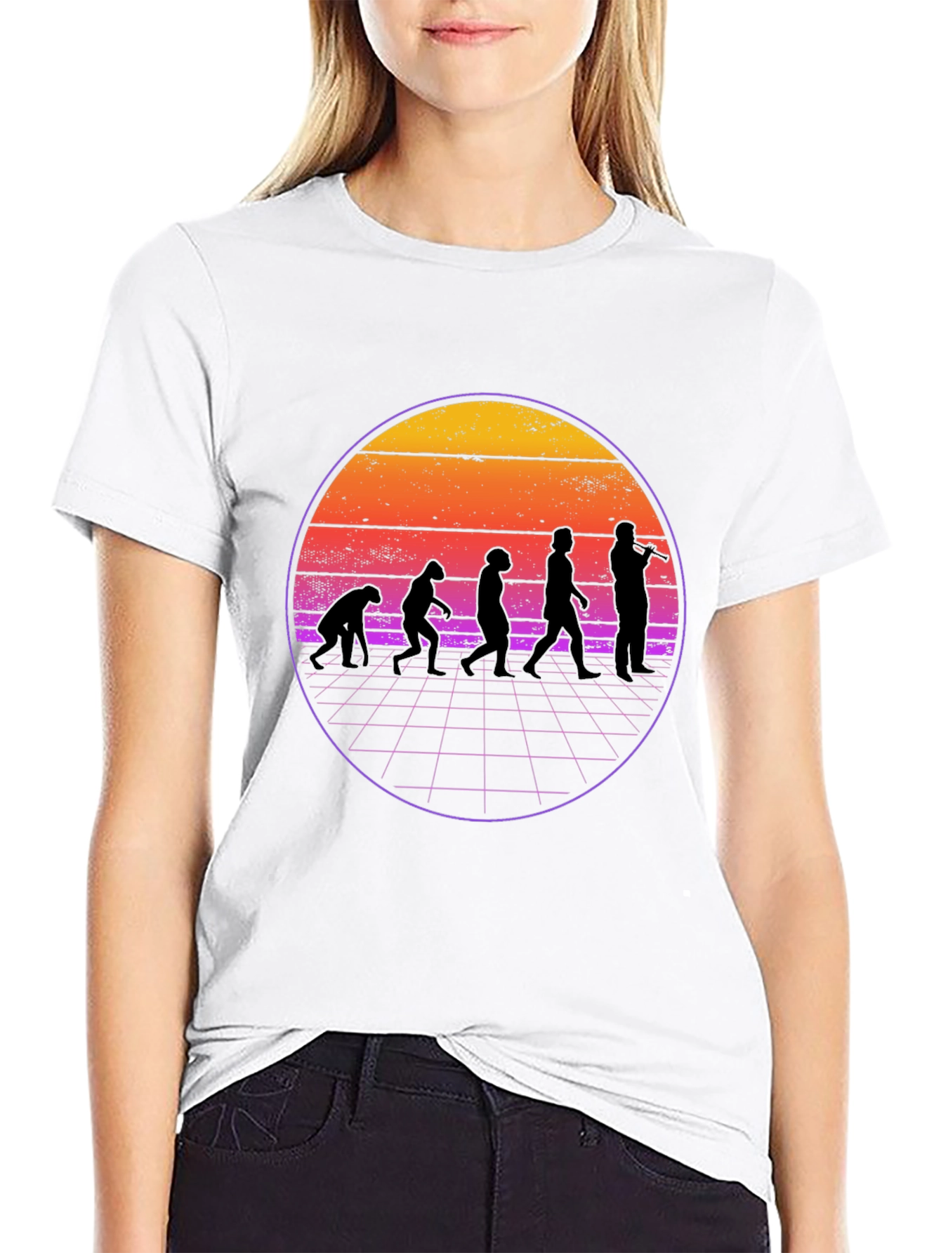 Evolution Musician T-Shirt Retro Style