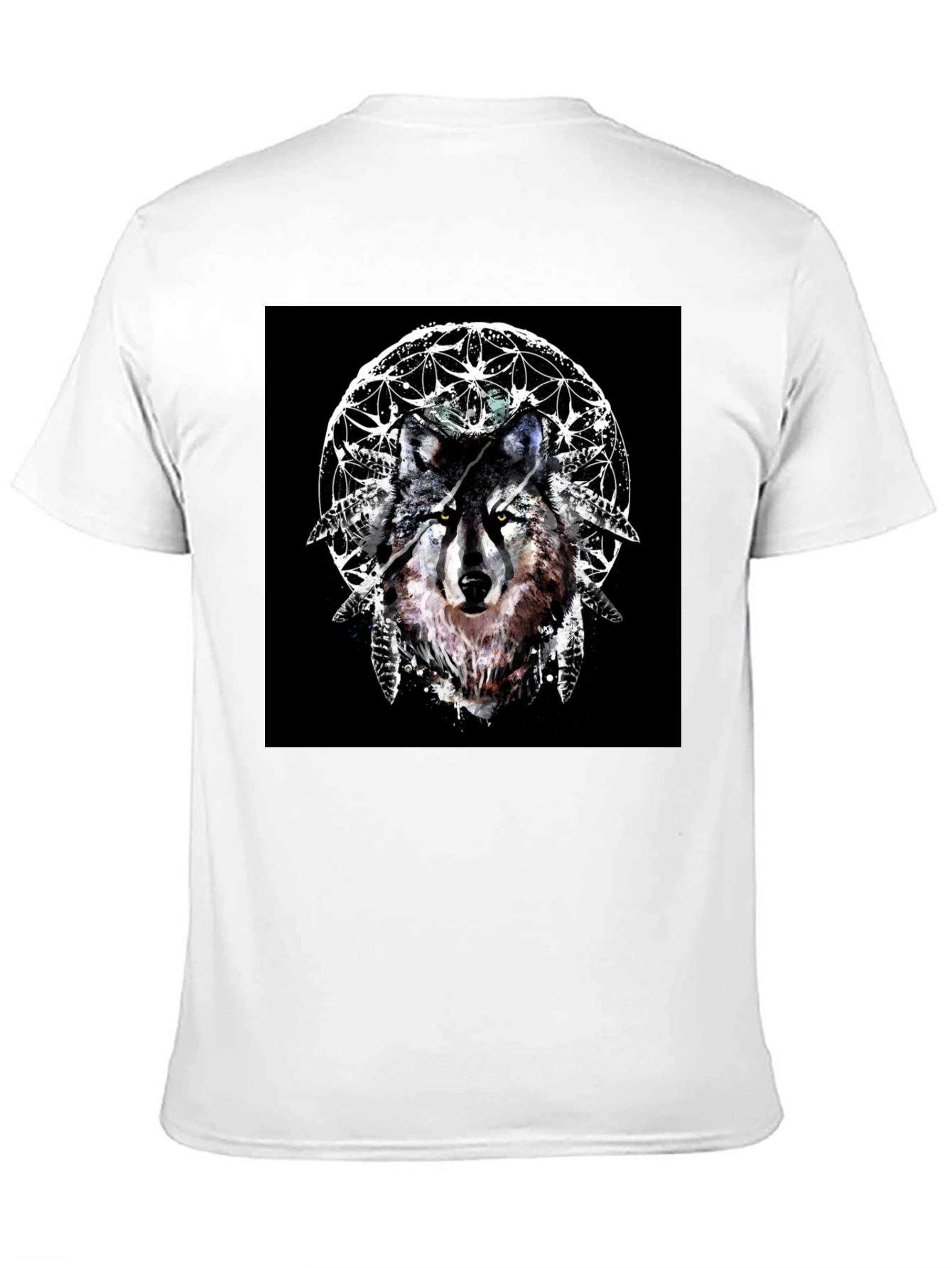Wolf Dreamcatcher Graphic Tee - Stylish Black T-Shirt