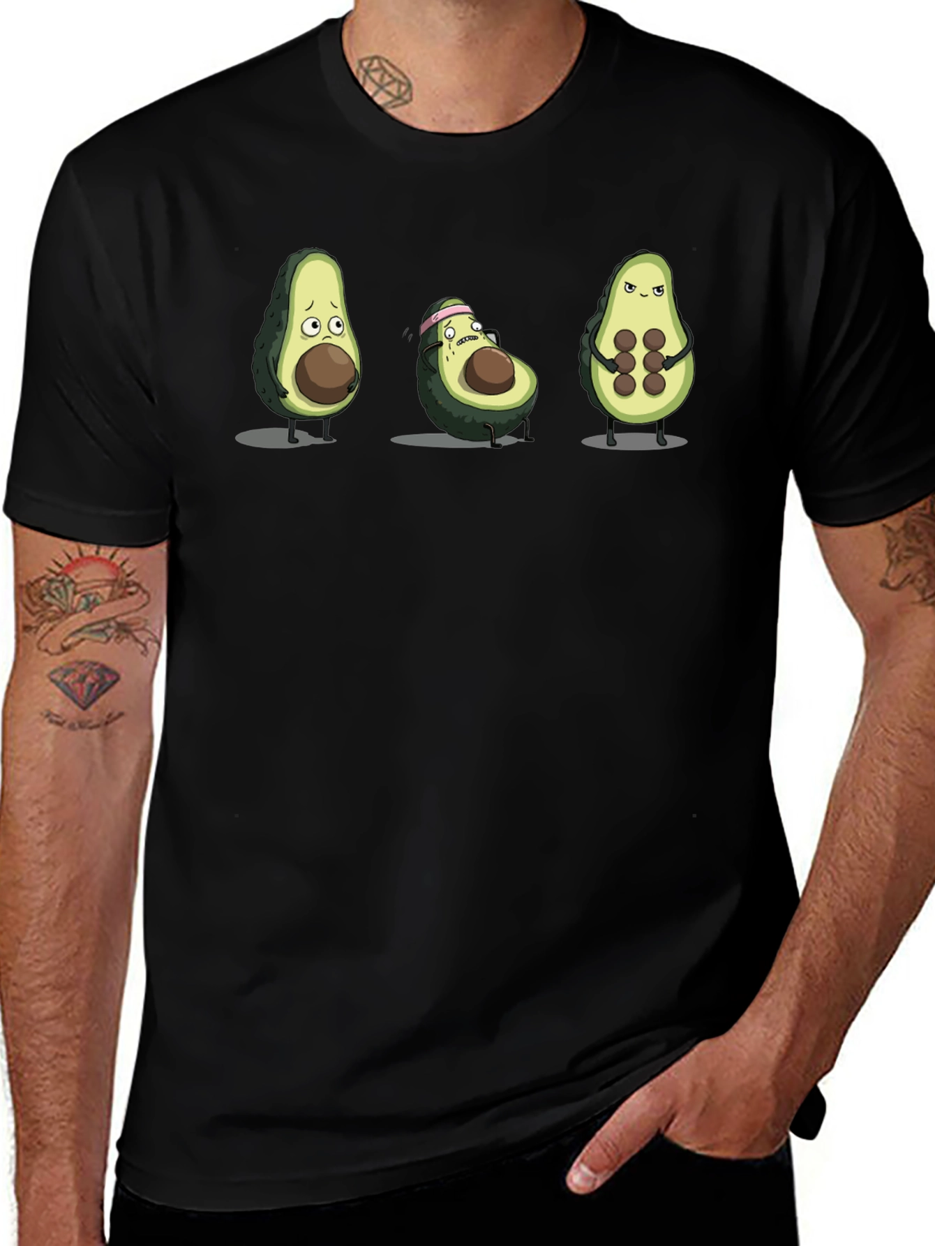 Funny Avocado Gym T-Shirt Workout Tee