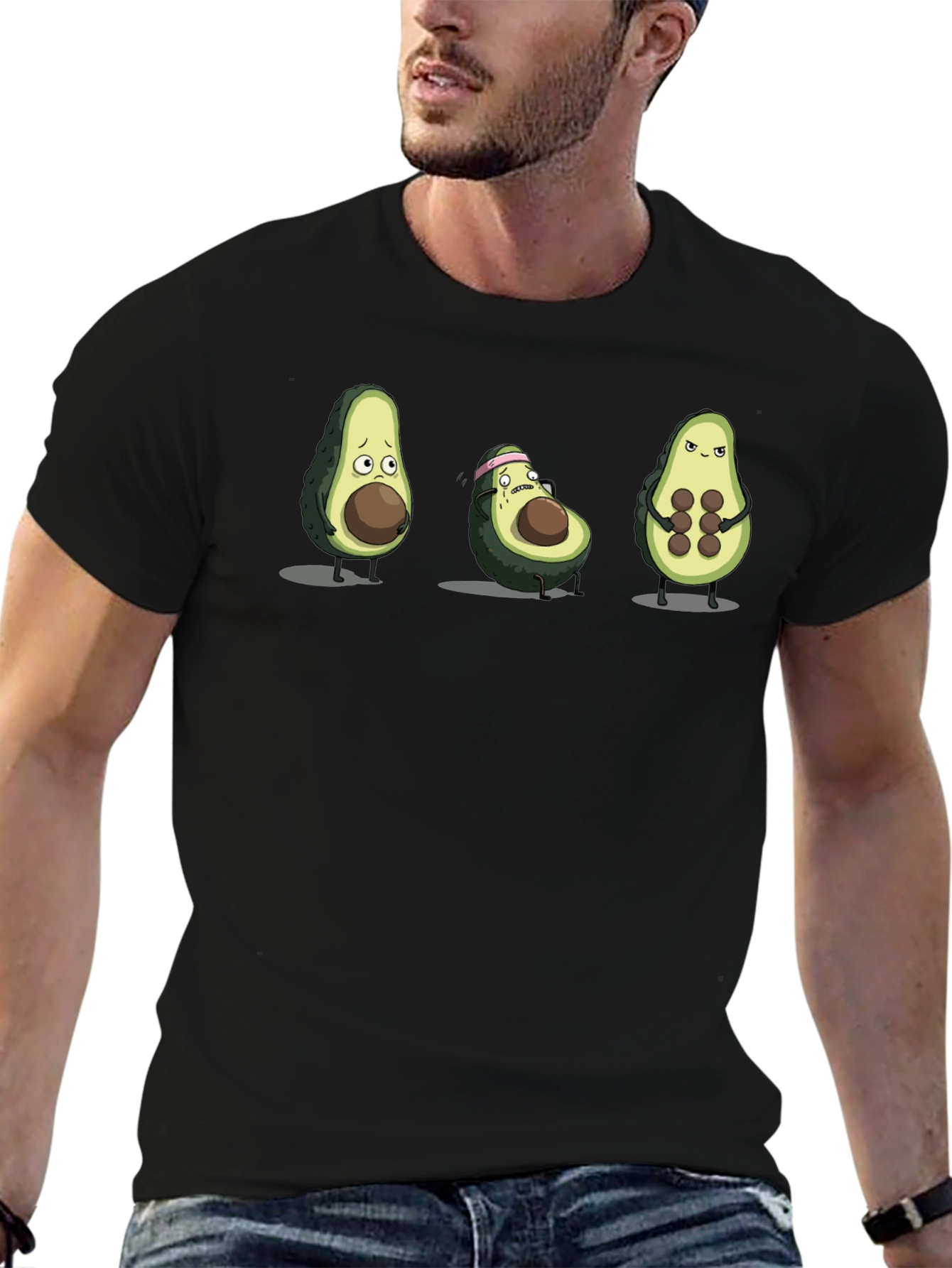 Funny Avocado Gym T-Shirt Workout Tee