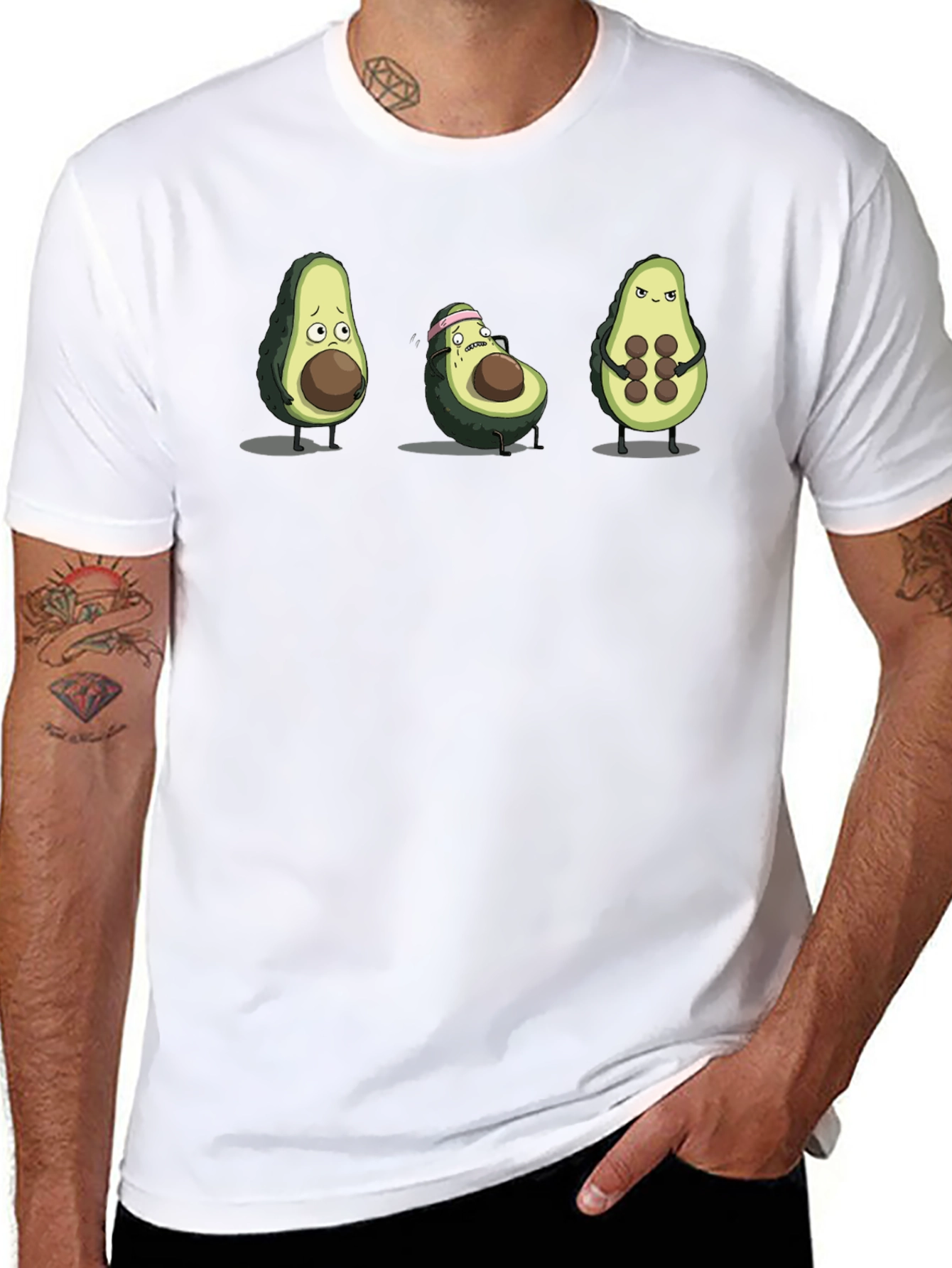 Funny Avocado Gym T-Shirt Workout Tee
