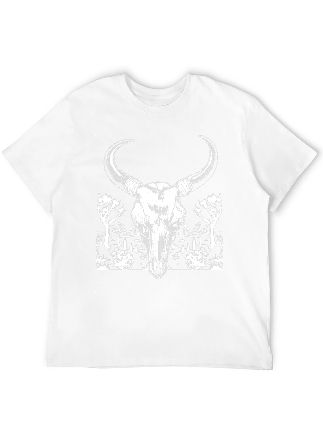 Skull & Desert Graphic Tee - Black