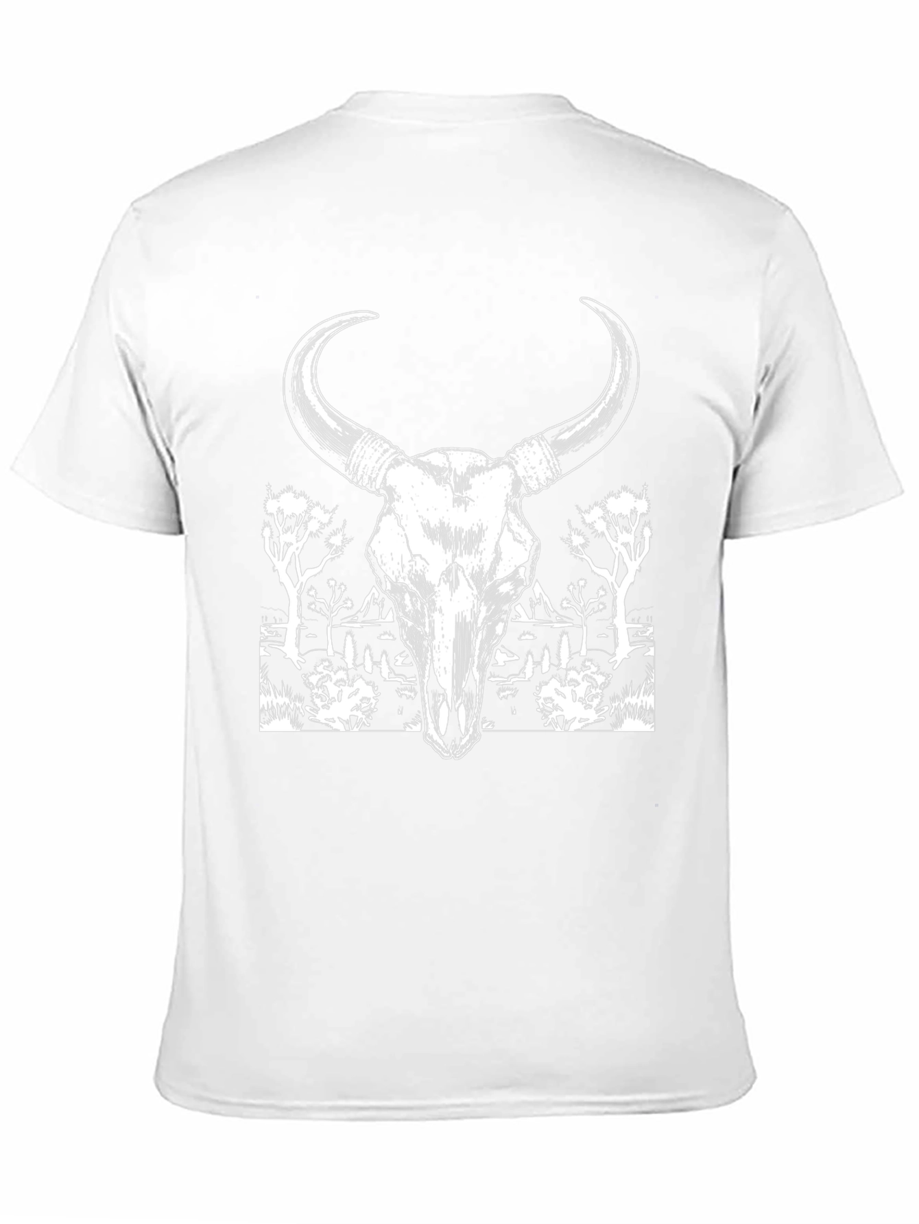 Skull & Desert Graphic Tee - Black