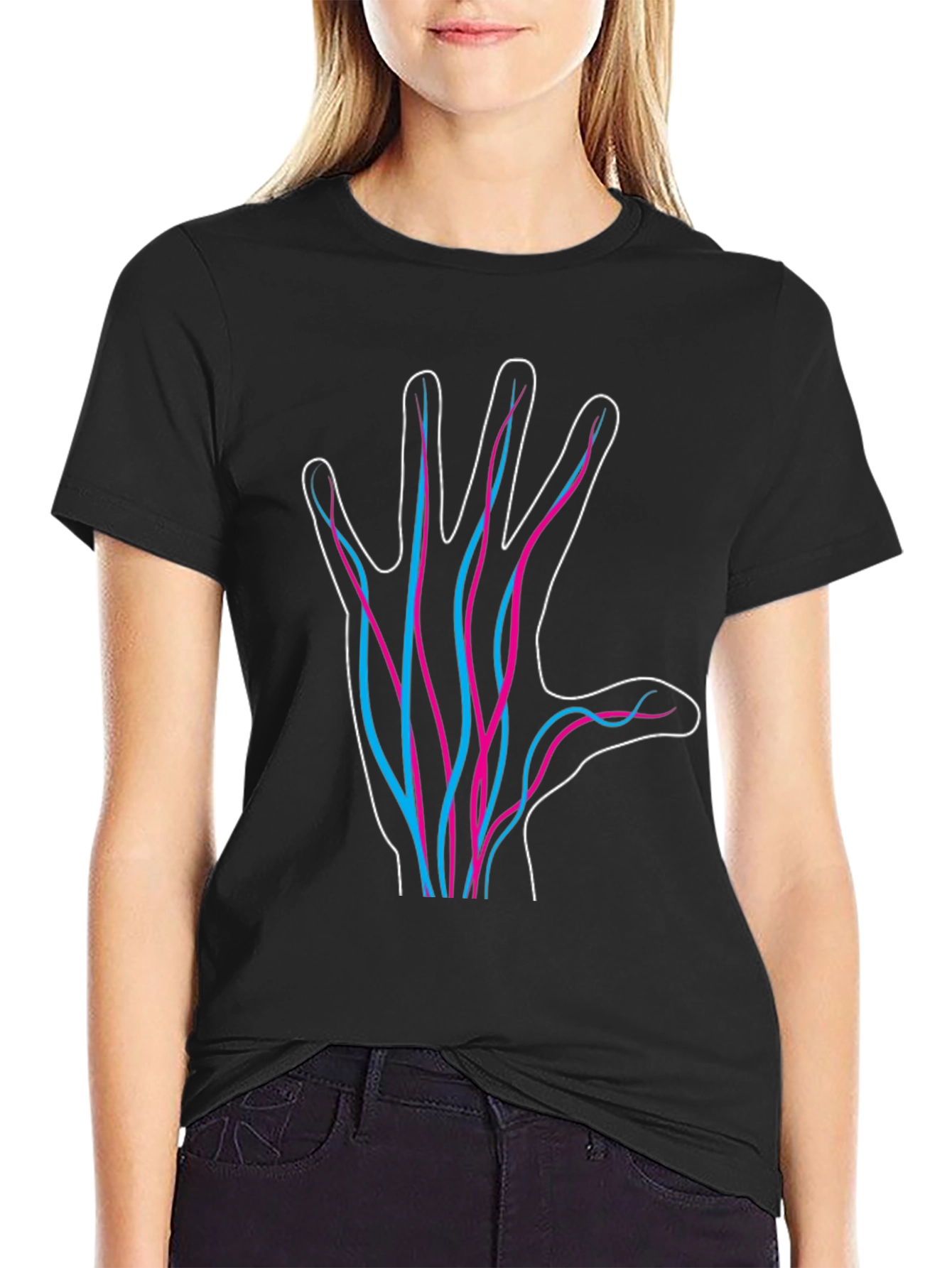 Hand Vein Tee - Unique Graphic Print