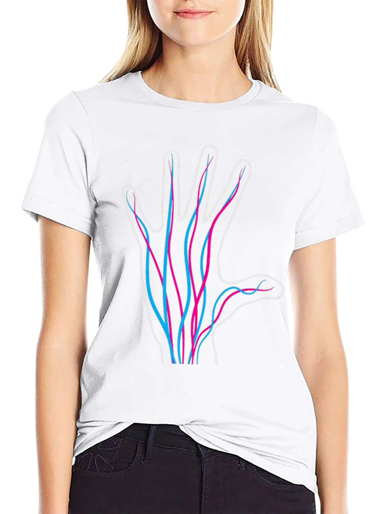 Hand Vein Tee - Unique Graphic Print