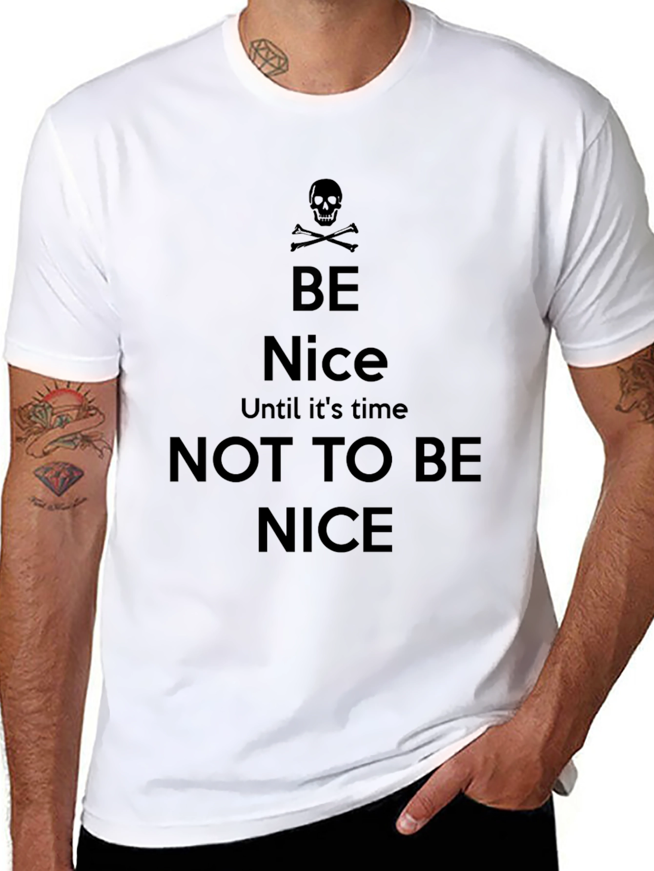 Be Nice Graphic Tee - Mens Black T-Shirt